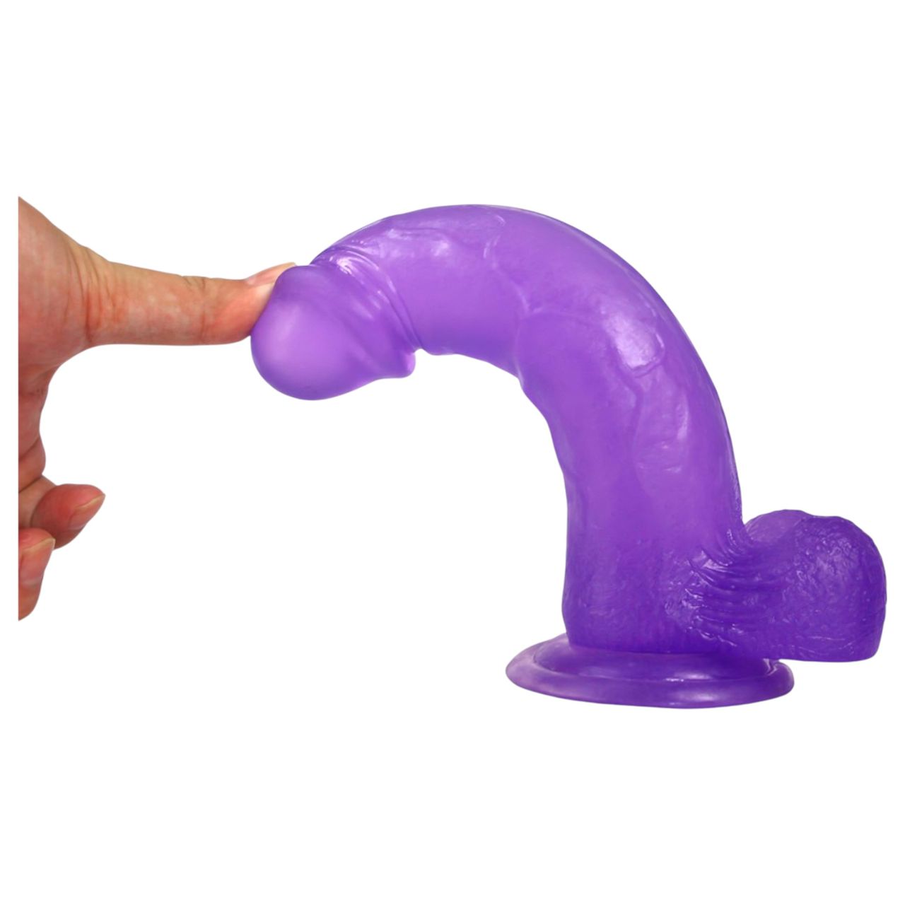 Lovetoy Jelly Studs - tapadókorongos dildó - 20cm (lila) Lovetoy Jelly Studs - tapadókorongos dildó - 20cm (lila)