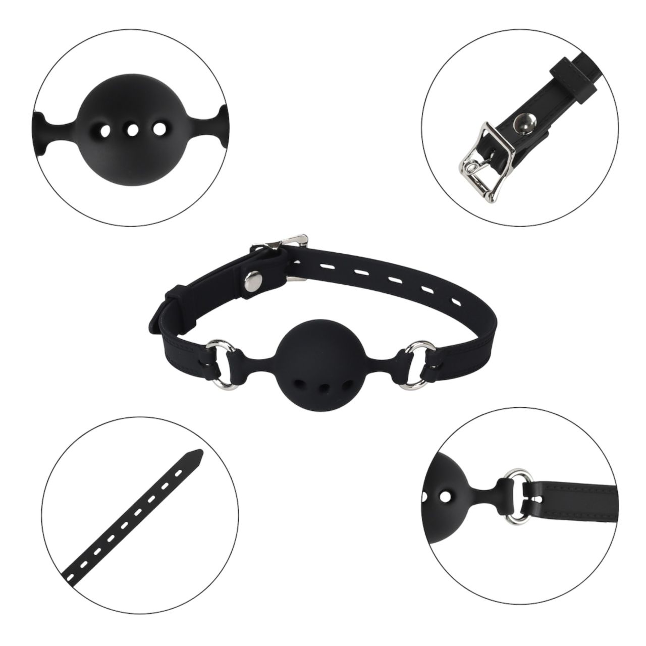 Wild Play - szilikon szájpecek (fekete) Wild Play - szilikon szájpecek (fekete)