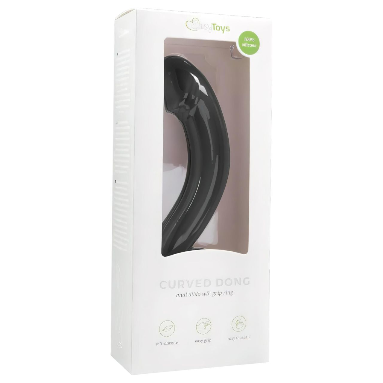 EasyToys Curved Dong - szilikon anál dildó (fekete) EasyToys Curved Dong - szilikon anál dildó (fekete)