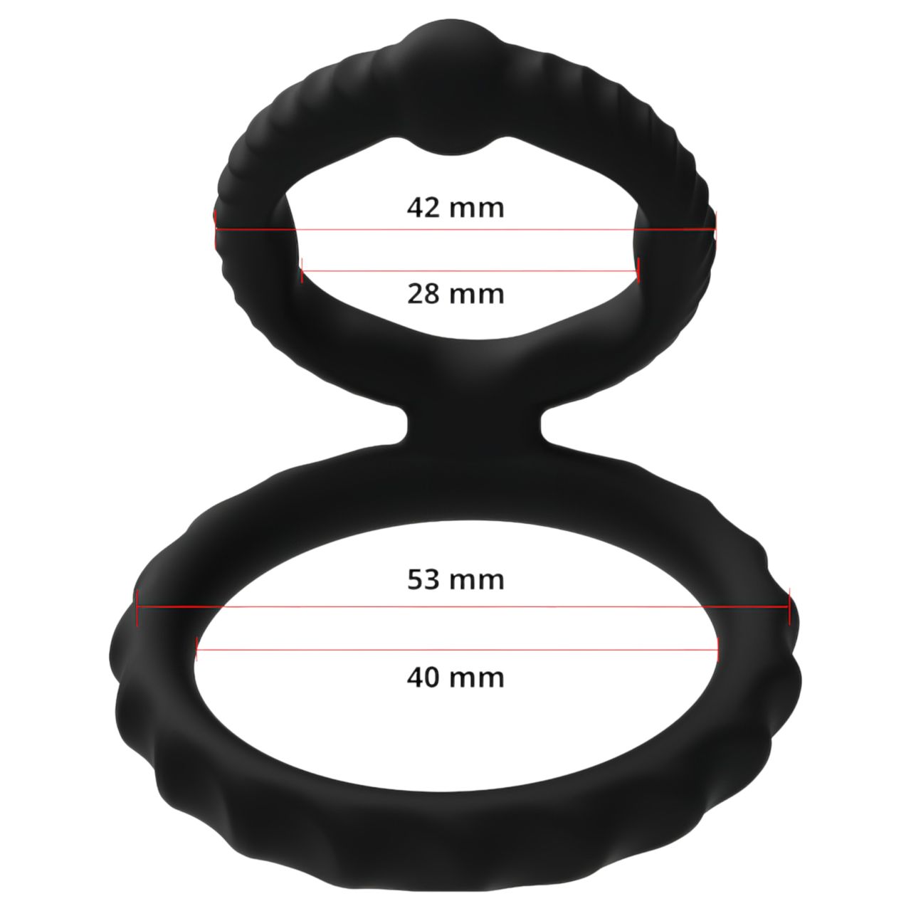 Men's Play - pénisz- és heregyűrű (fekete) Men's Play - pénisz- és heregyűrű (fekete)