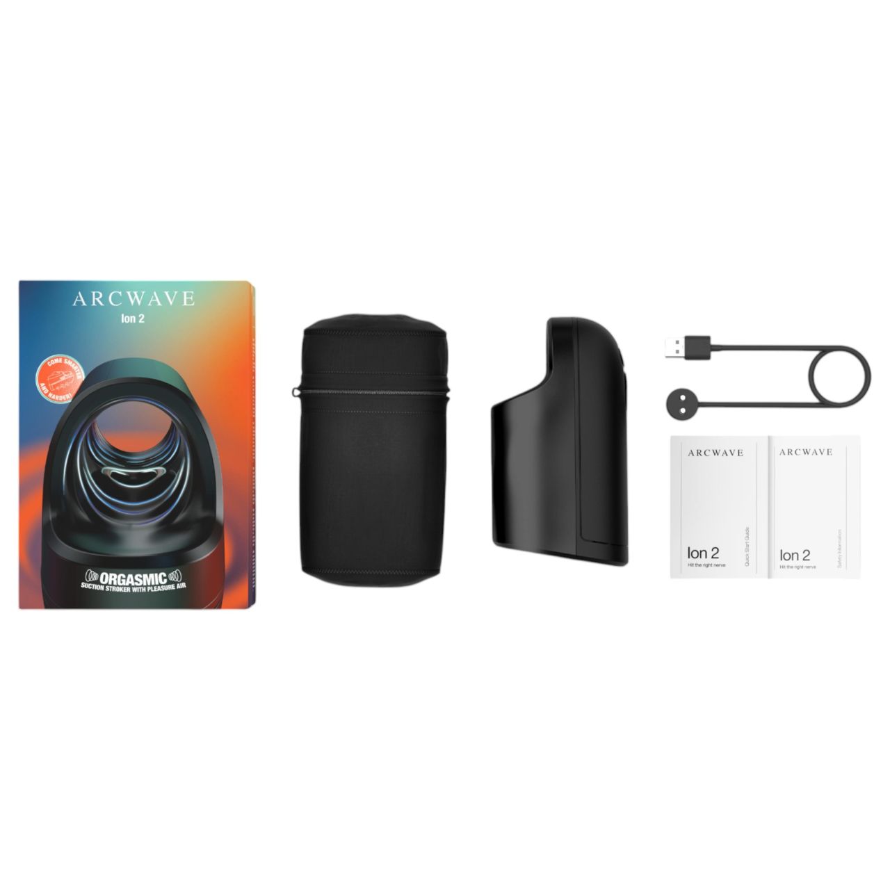 Arcwave Ion2 - léghullámos maszturbátor (fekete)