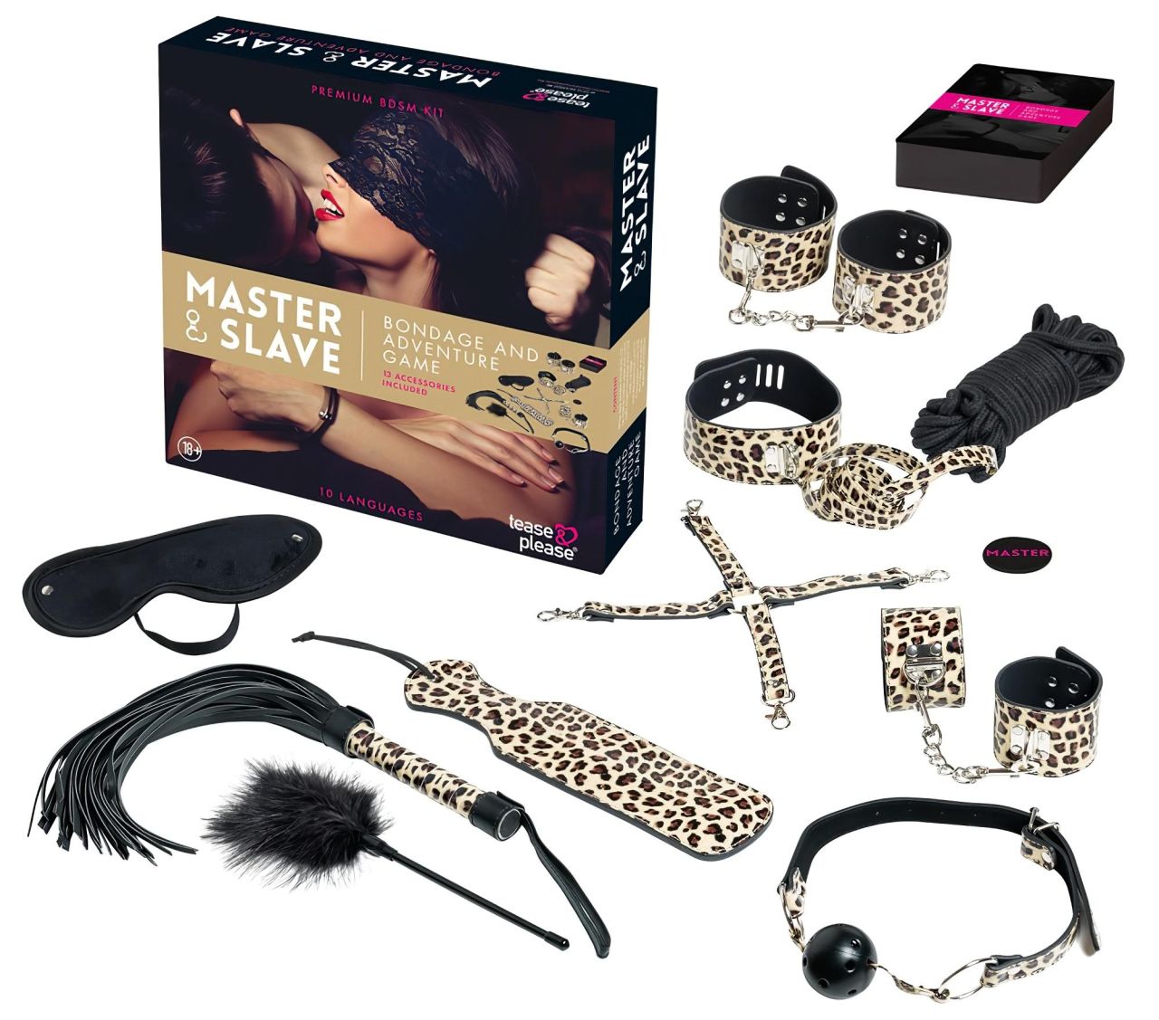 Master & Slave - Kötözős játék szett (barna-fekete) Master & Slave - Kötözős játék szett (barna-fekete)
