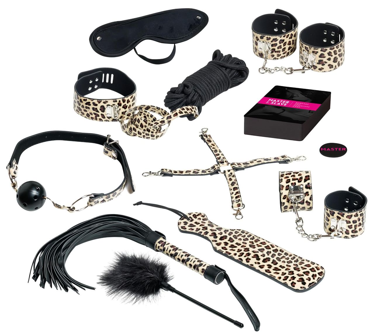 Master & Slave - Kötözős játék szett (barna-fekete) Master & Slave - Kötözős játék szett (barna-fekete)