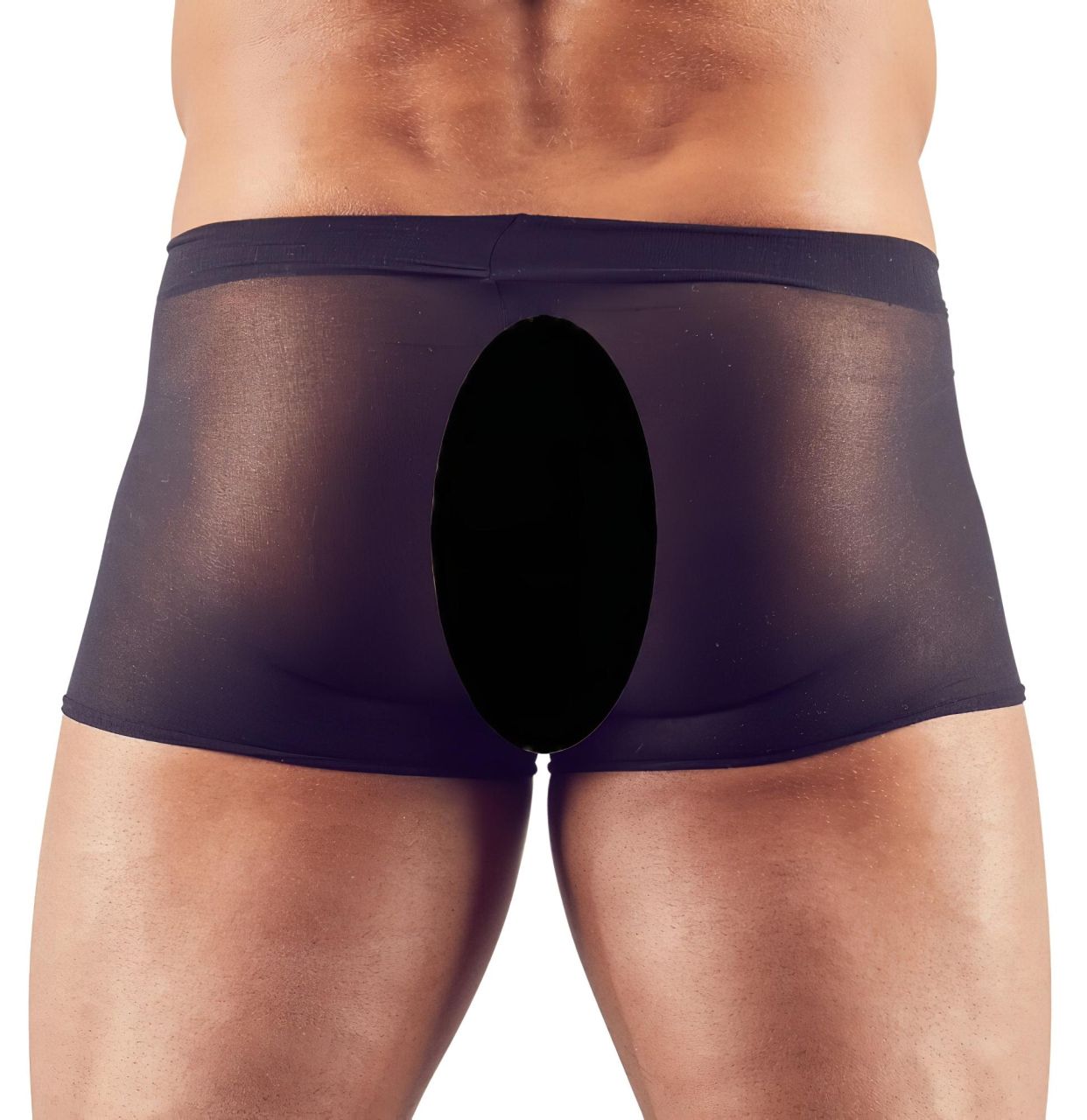 Svenjoyment - átlátszó boxer szett - fekete (2 részes) S-L