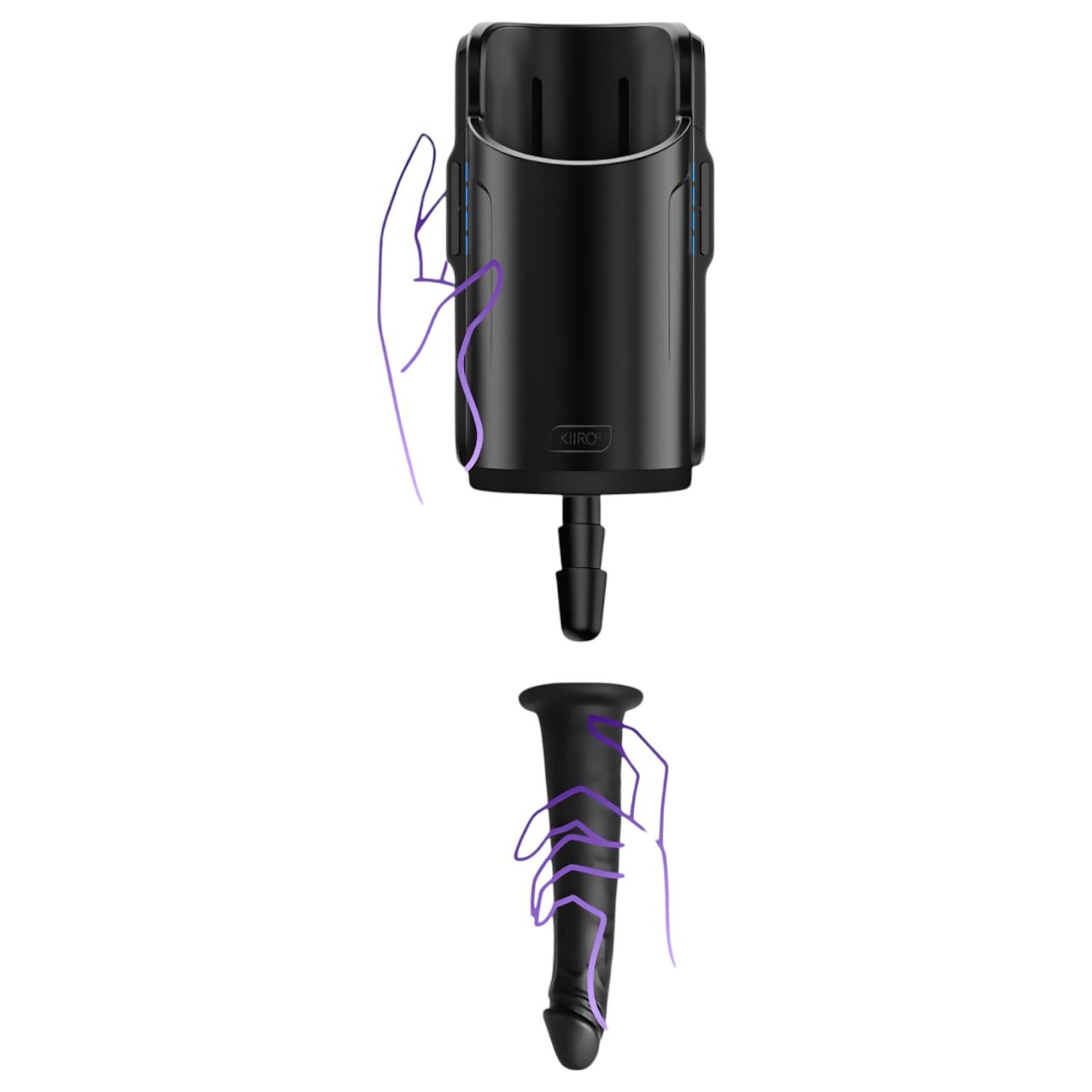 Kiiroo élethű vákuum dildó - 19cm (fekete) Kiiroo élethű vákuum dildó - 19cm (fekete)