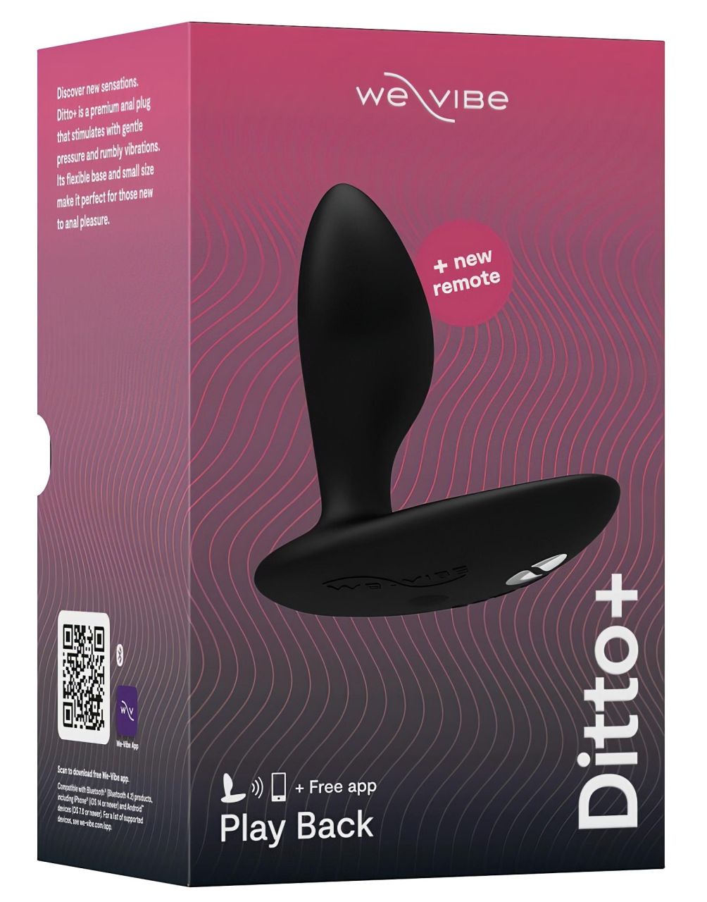 We-Vibe Ditto+ - okos, akkus anál vibrátor (fekete) We-Vibe Ditto+ - okos, akkus anál vibrátor (fekete)