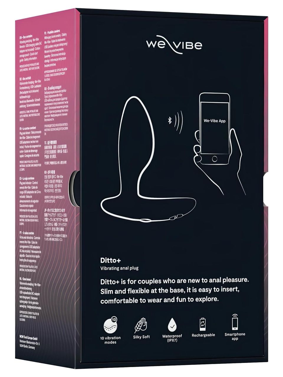 We-Vibe Ditto+ - okos, akkus anál vibrátor (fekete) We-Vibe Ditto+ - okos, akkus anál vibrátor (fekete)