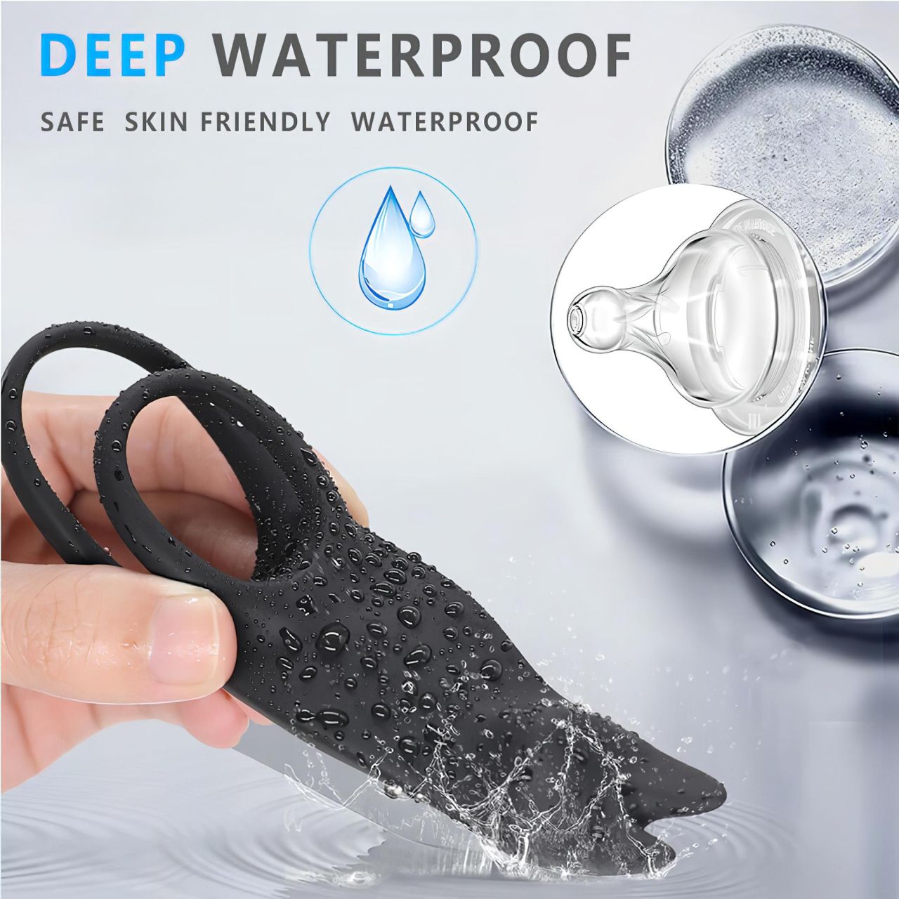 Aixiasia Hoody B - akkus, rádiós péniszgyűrű (fekete) Aixiasia Hoody B - akkus, rádiós péniszgyűrű (fekete)