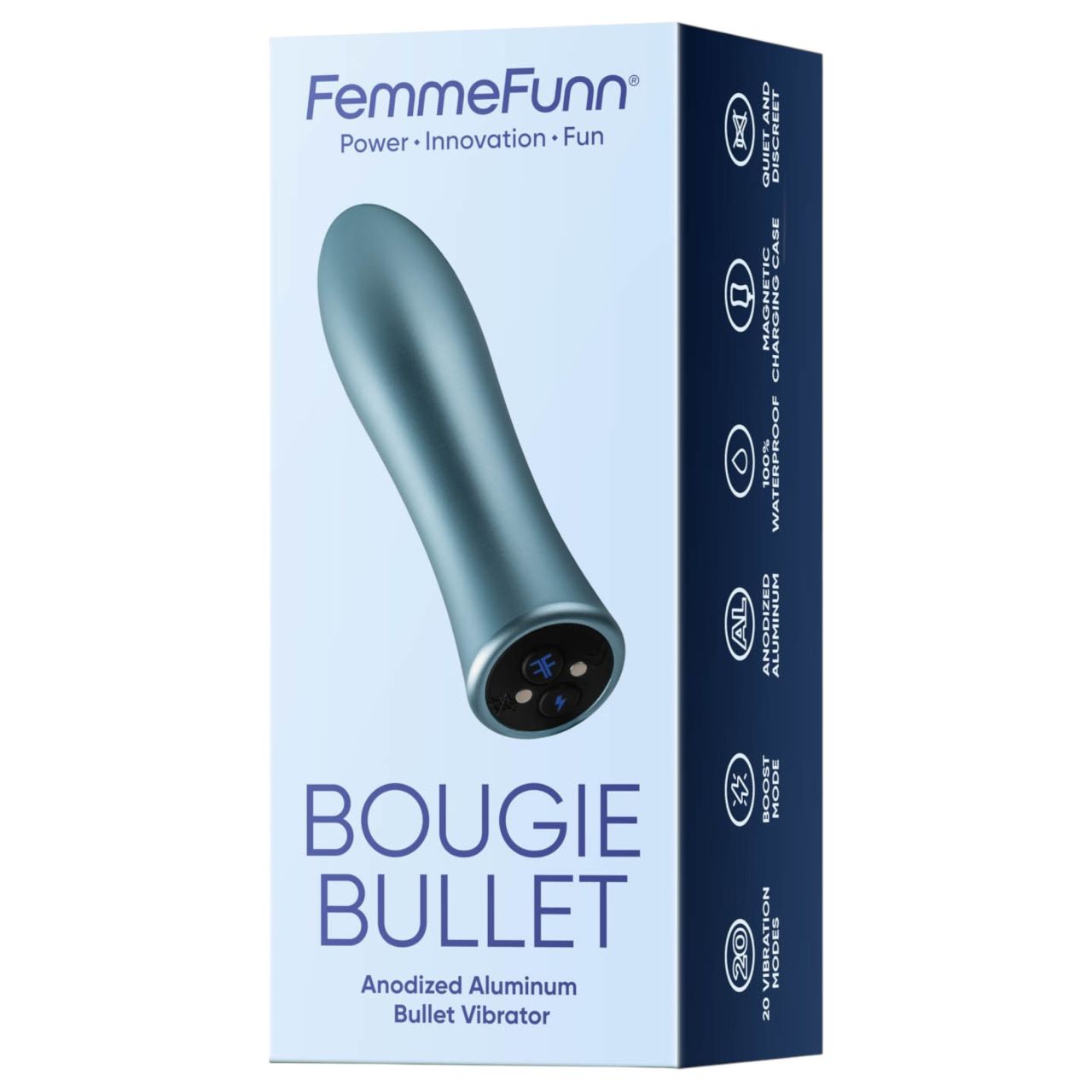 FemmeFunn Bougie - alumínium prémium vibrátor (ezüst) FemmeFunn Bougie - alumínium prémium vibrátor (ezüst)