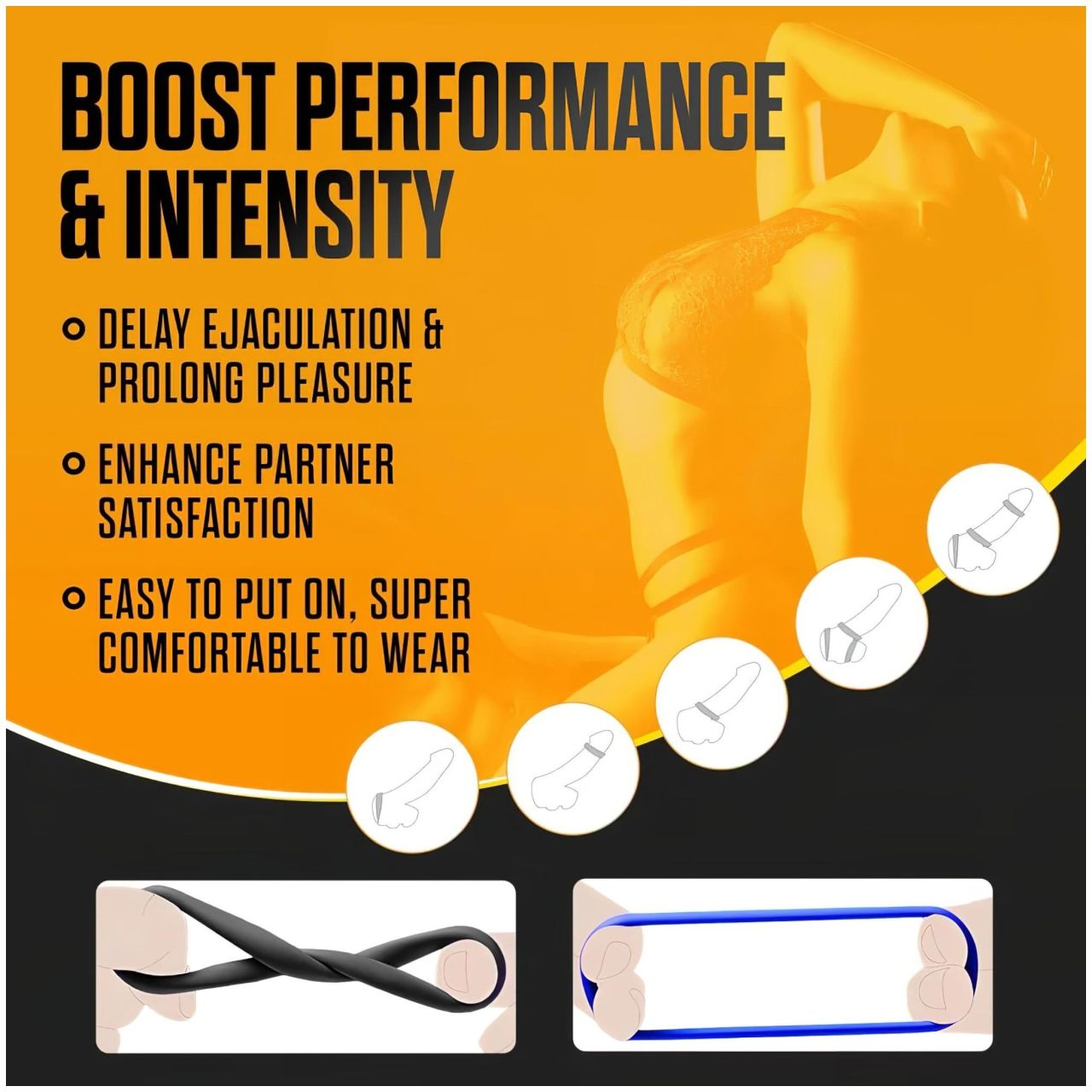 Stay Hard - péniszgyűrű szett - 3db (színes) Stay Hard - péniszgyűrű szett - 3db (színes)