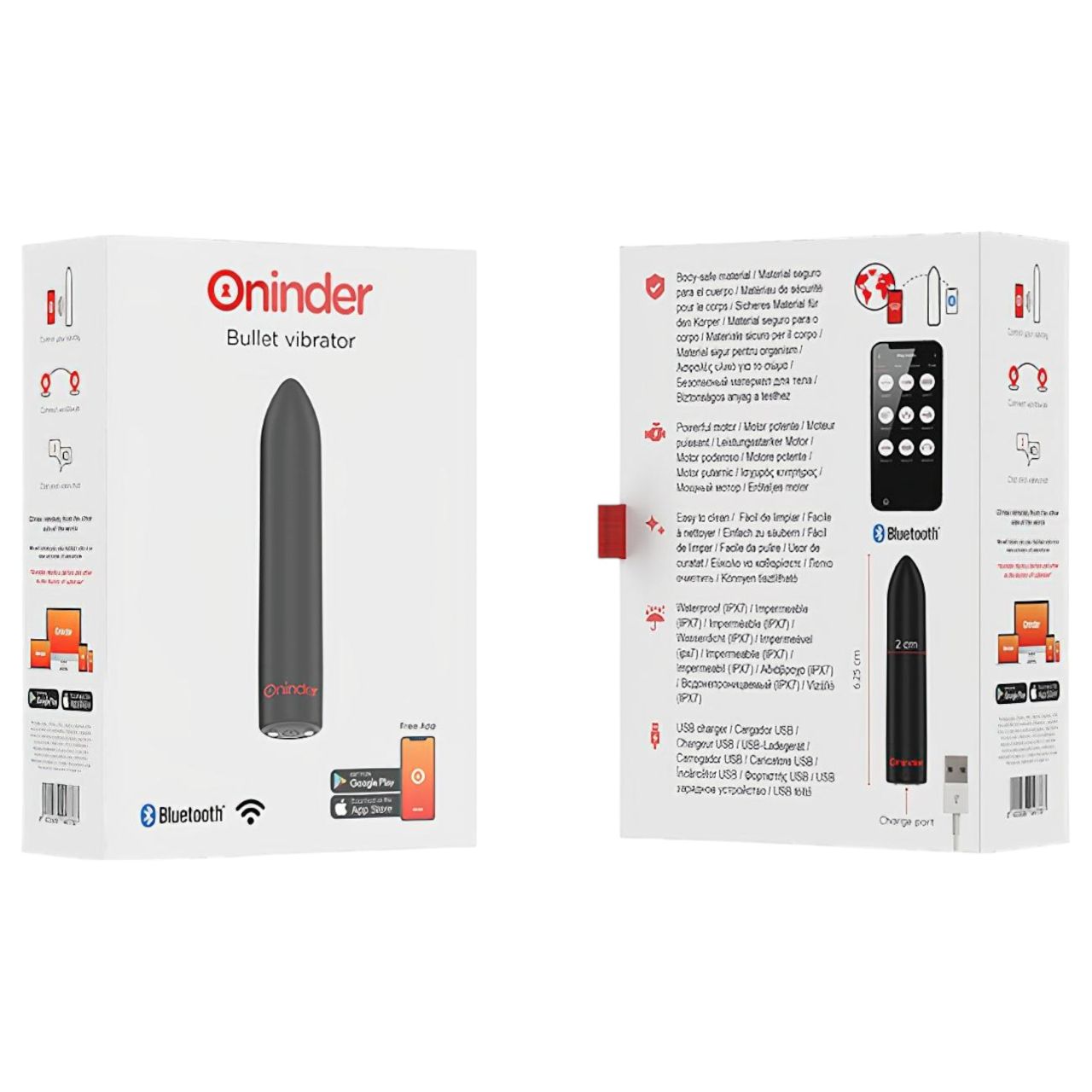 Oninder - okos mini vibrátor (fekete) Oninder - okos mini vibrátor (fekete)