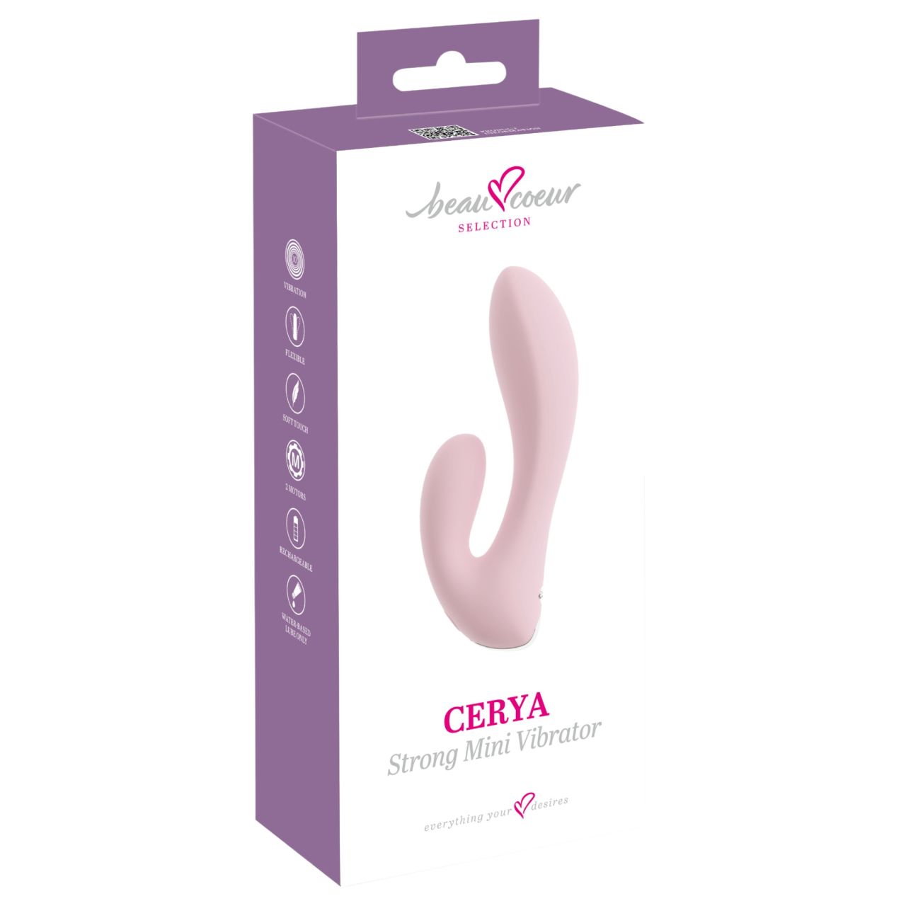 Beau Coeur Cerya - mini csiklókaros vibrátor (halvány pink) Beau Coeur Cerya - mini csiklókaros vibrátor (halvány pink)