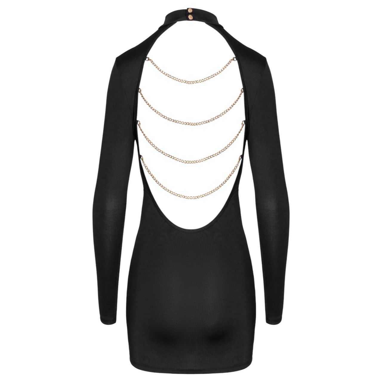 Cottelli - nyitott hátú, láncos miniruha (fekete)