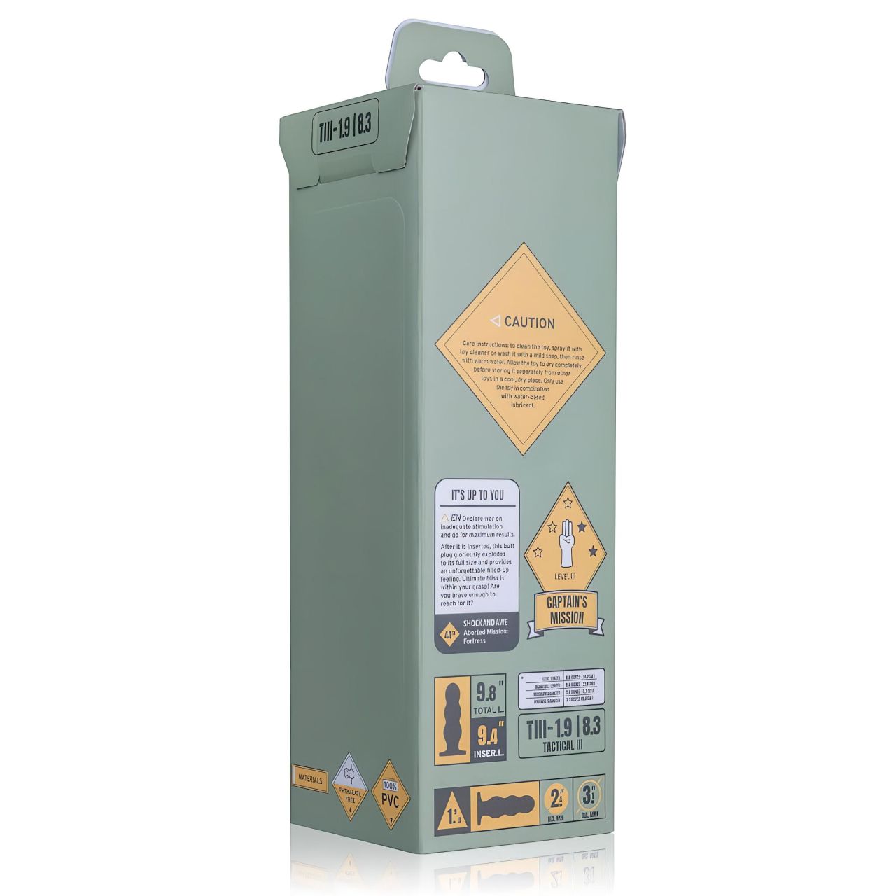 BUTTR Tactical III - tapadókorongos dildó (fekete) BUTTR Tactical III - tapadókorongos dildó (fekete)