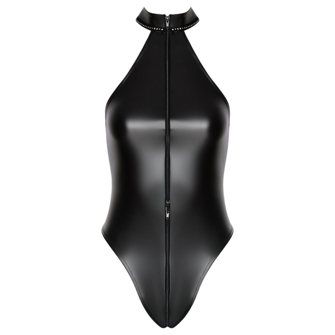 / Noir - fényes nyakpántos body (fekete) / Noir - fényes nyakpántos body (fekete)