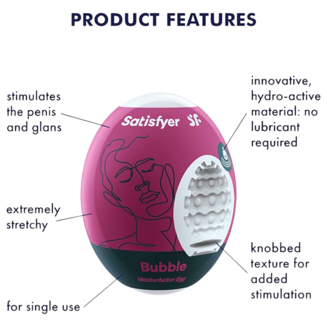 Satisfyer Egg Bubble - tojás maszturbátor (1db) Satisfyer Egg Bubble - tojás maszturbátor (1db)