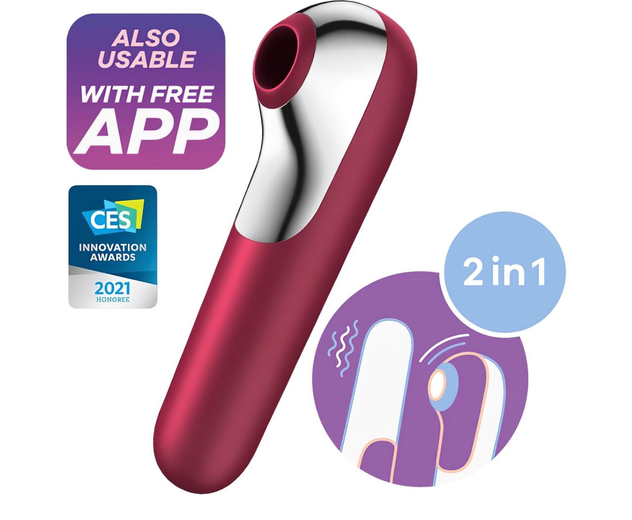 Satisfyer Dual Love - okos hüvelyi és csikló vibrátor (piros) Satisfyer Dual Love - okos hüvelyi és csikló vibrátor (piros)