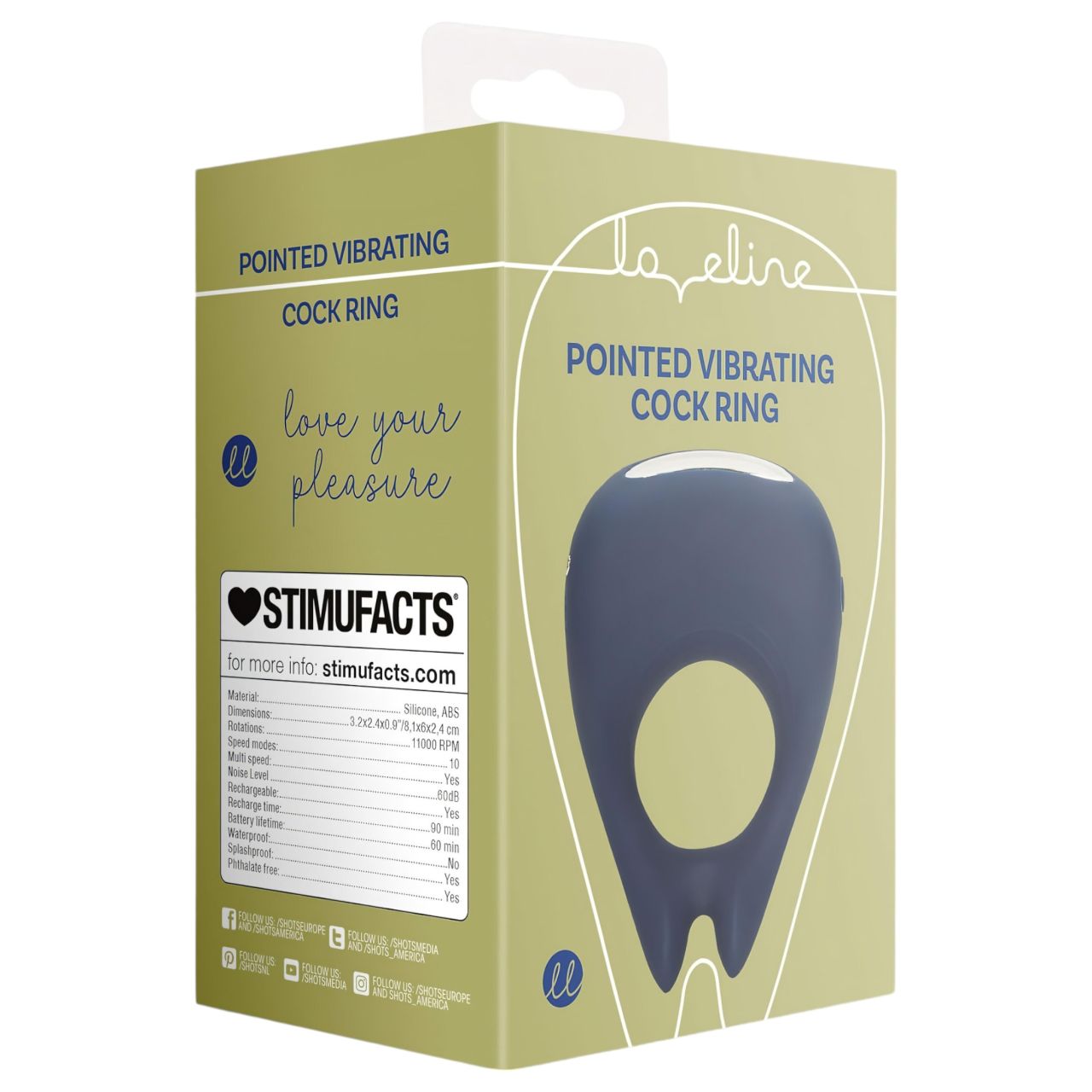 Loveline - akkus, vibrációs péniszgyűrű (kék) Loveline - akkus, vibrációs péniszgyűrű (kék)