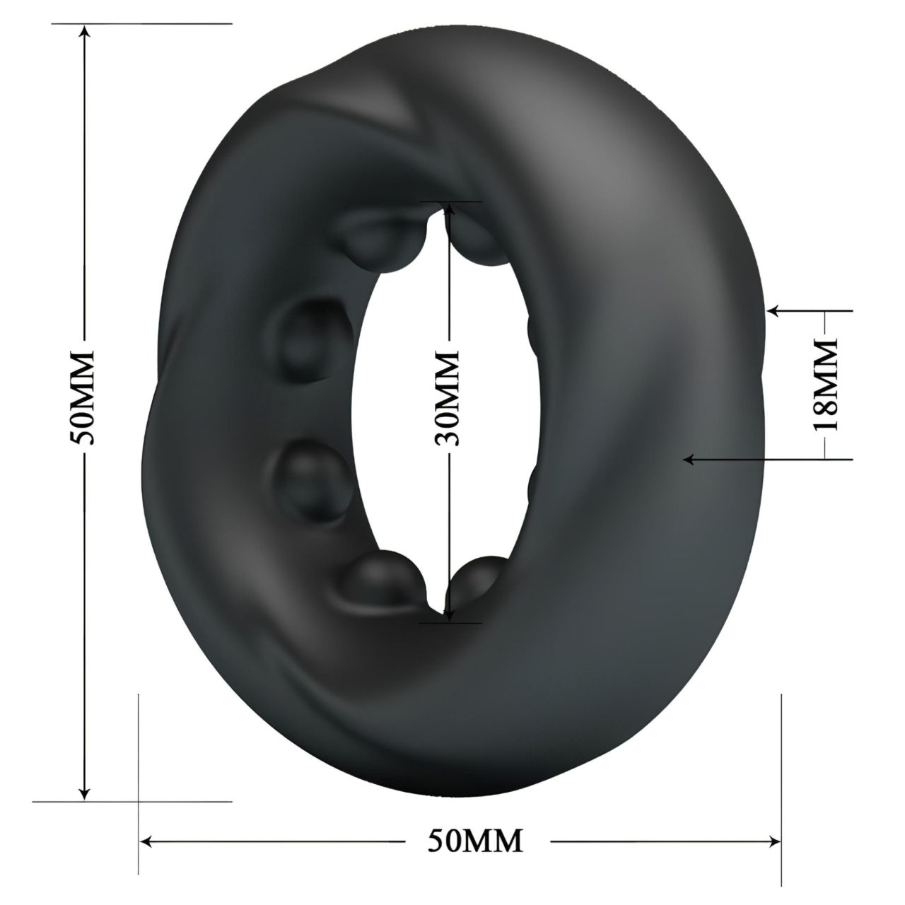 Crazy Bull - stimuláló péniszgyűrű (fekete) Crazy Bull - stimuláló péniszgyűrű (fekete)