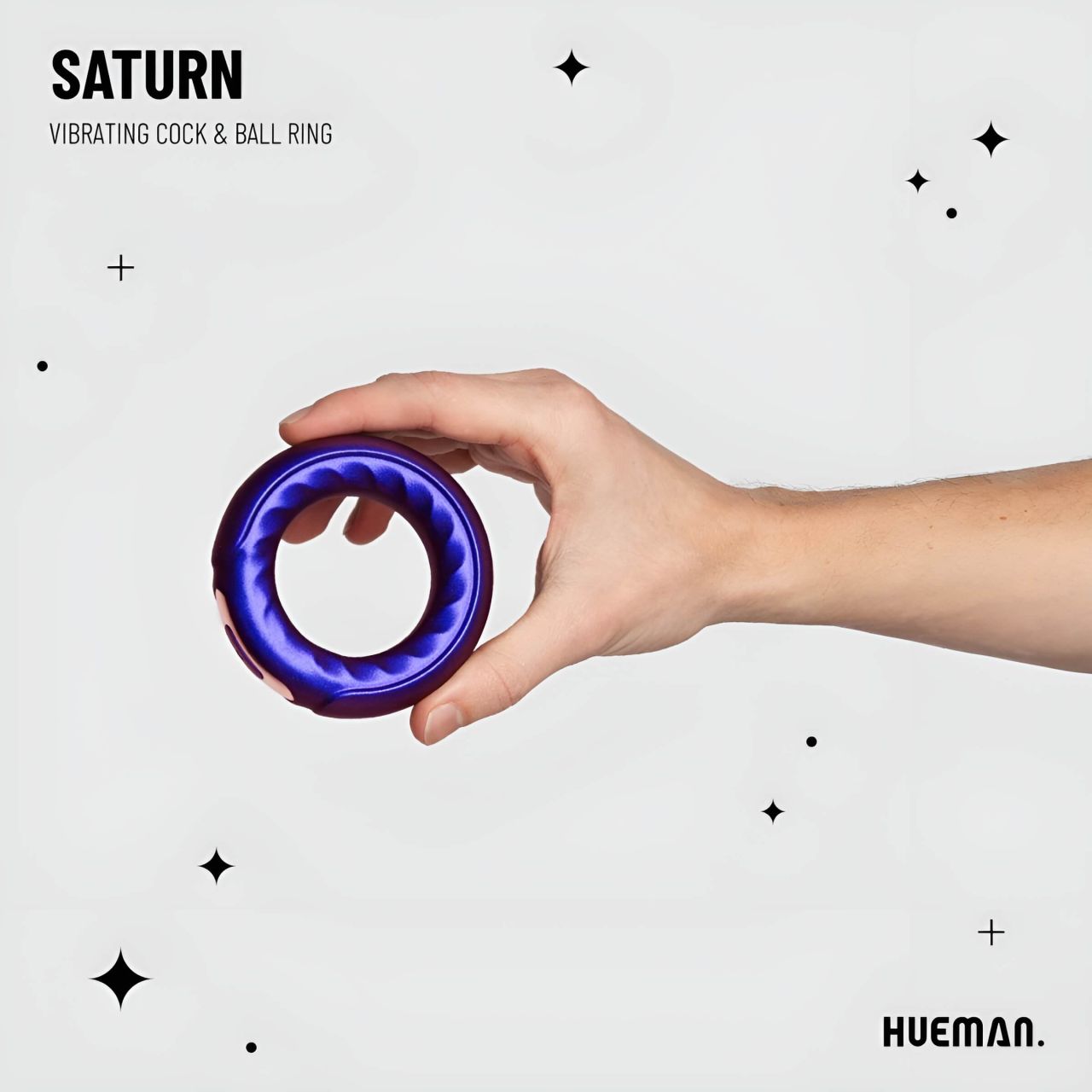 Hueman Saturn - akkus, vízálló vibrációs péniszgyűrű (lila) Hueman Saturn - akkus, vízálló vibrációs péniszgyűrű (lila)