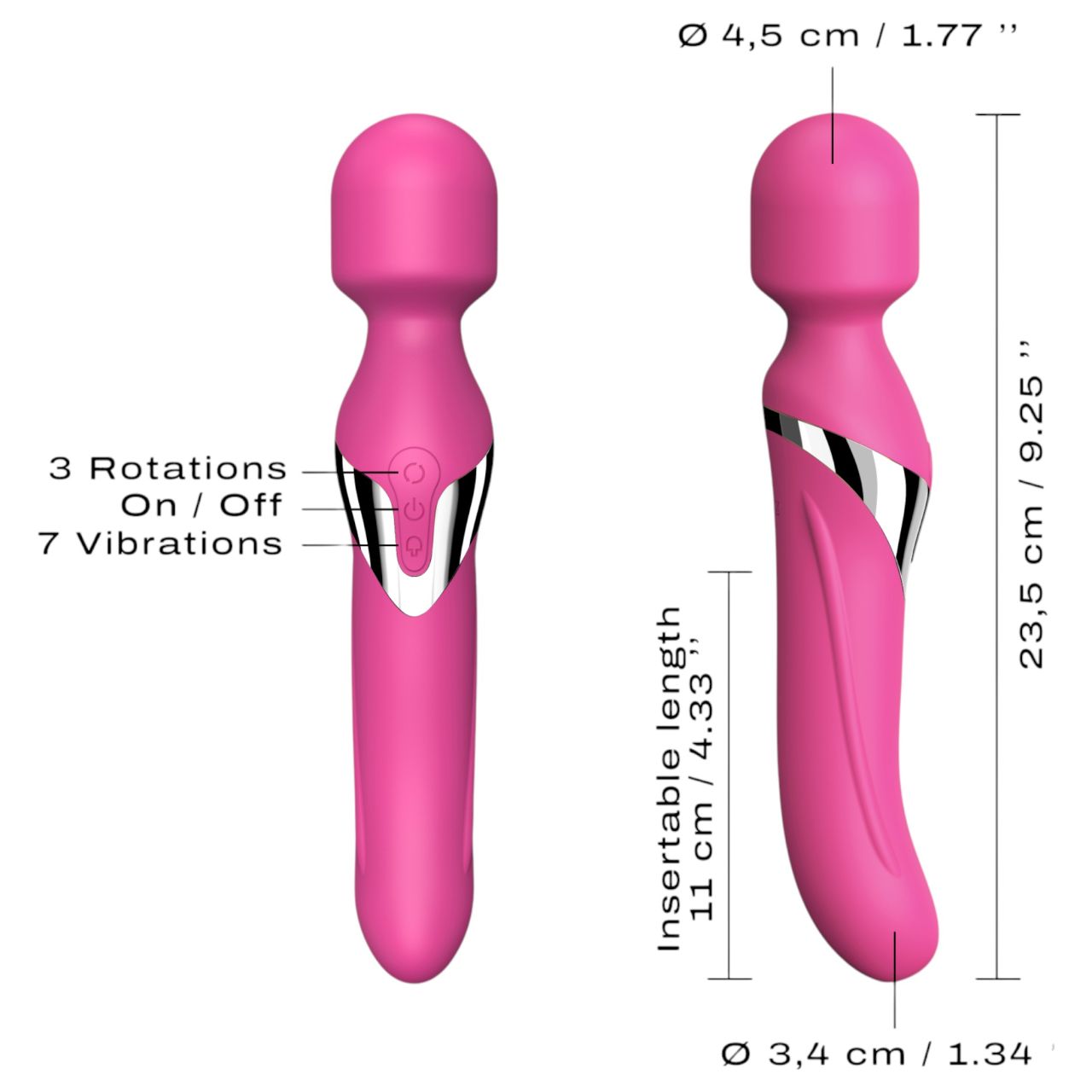 / Dorcel Dual Orgasms - akkus, 2in1 masszírozó vibrátor (pink) / Dorcel Dual Orgasms - akkus, 2in1 masszírozó vibrátor (pink)