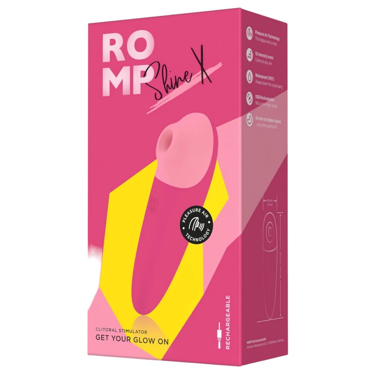 ROMP Shine X - akkus léghullámos csiklóizgató (pink) ROMP Shine X - akkus léghullámos csiklóizgató (pink)