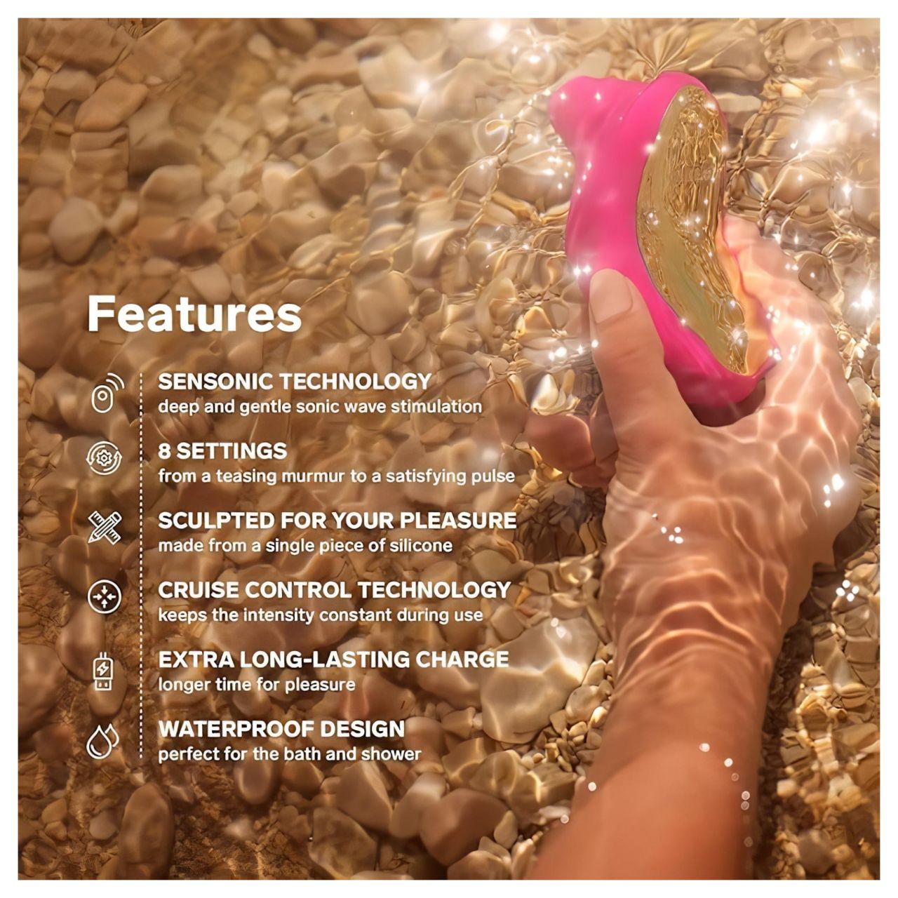 LELO Sona Cruise - hanghullámos csiklóizgató (pink) LELO Sona Cruise - hanghullámos csiklóizgató (pink)