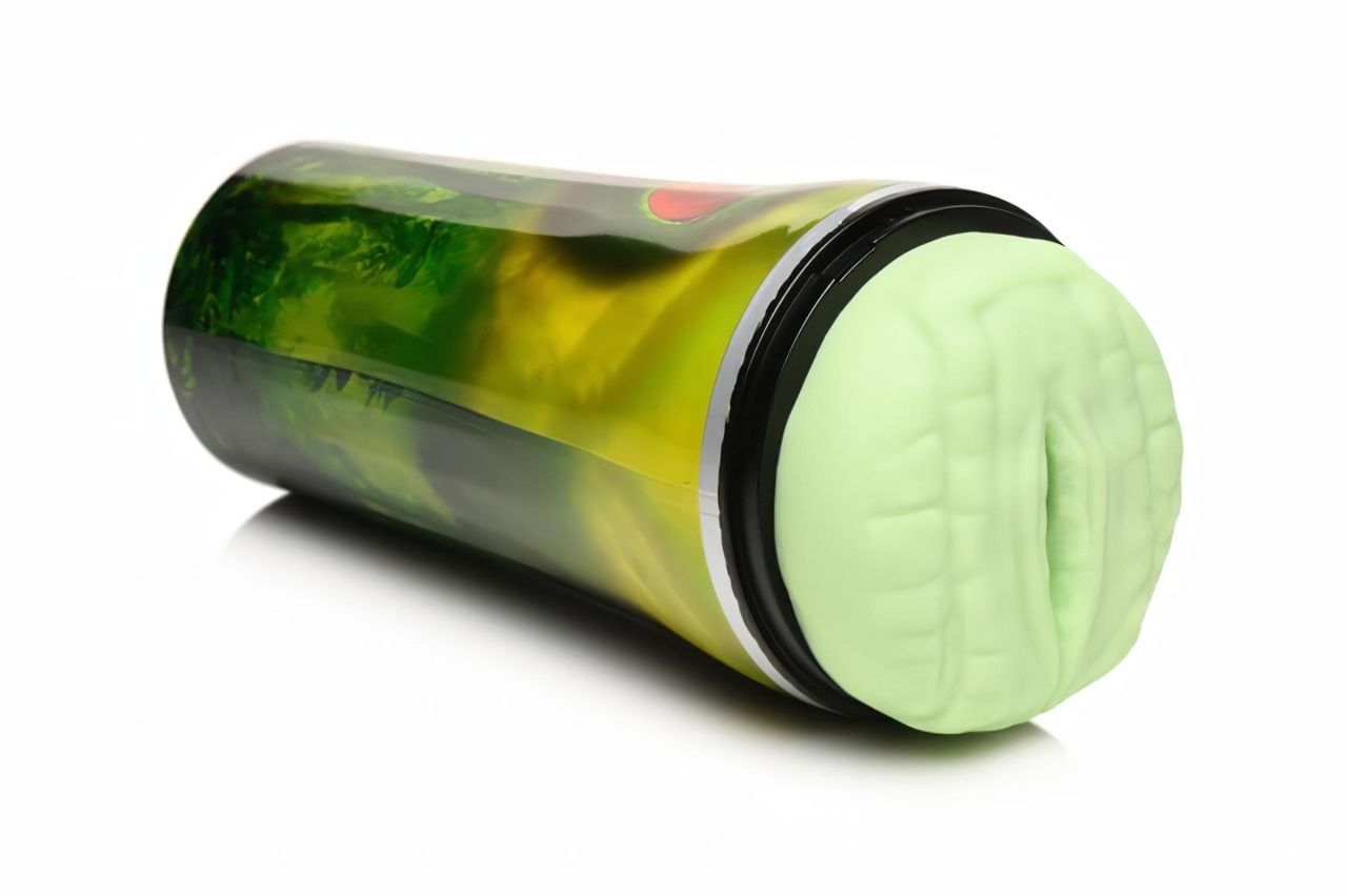 Creature Cocks Raptor - hüllő műpunci tokban (fekete-zöld) Creature Cocks Raptor - hüllő műpunci tokban (fekete-zöld)