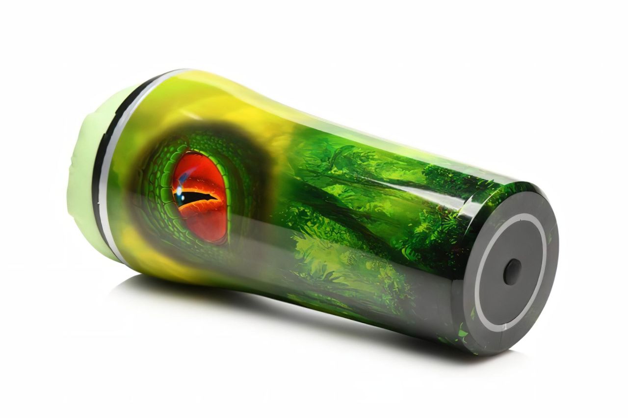 Creature Cocks Raptor - hüllő műpunci tokban (fekete-zöld) Creature Cocks Raptor - hüllő műpunci tokban (fekete-zöld)