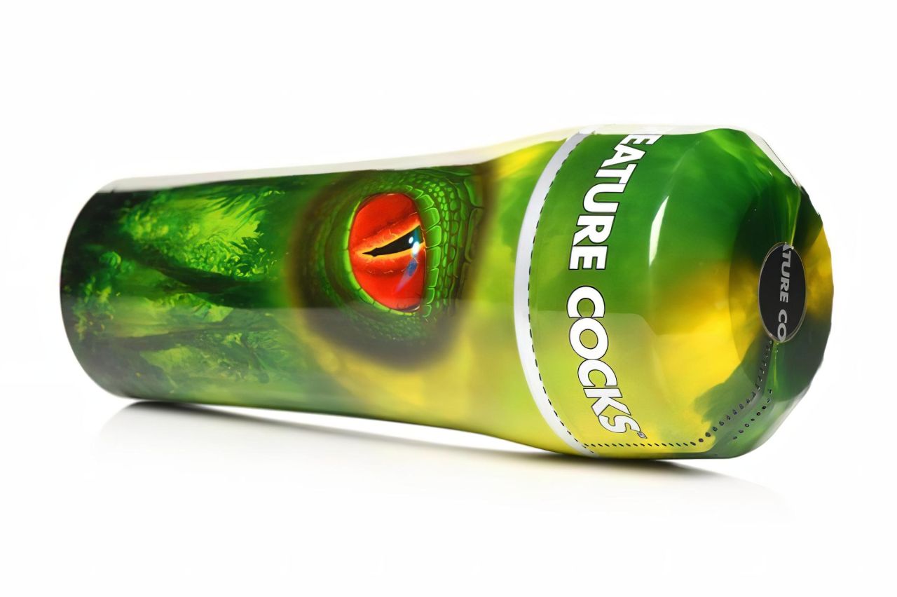 Creature Cocks Raptor - hüllő műpunci tokban (fekete-zöld) Creature Cocks Raptor - hüllő műpunci tokban (fekete-zöld)