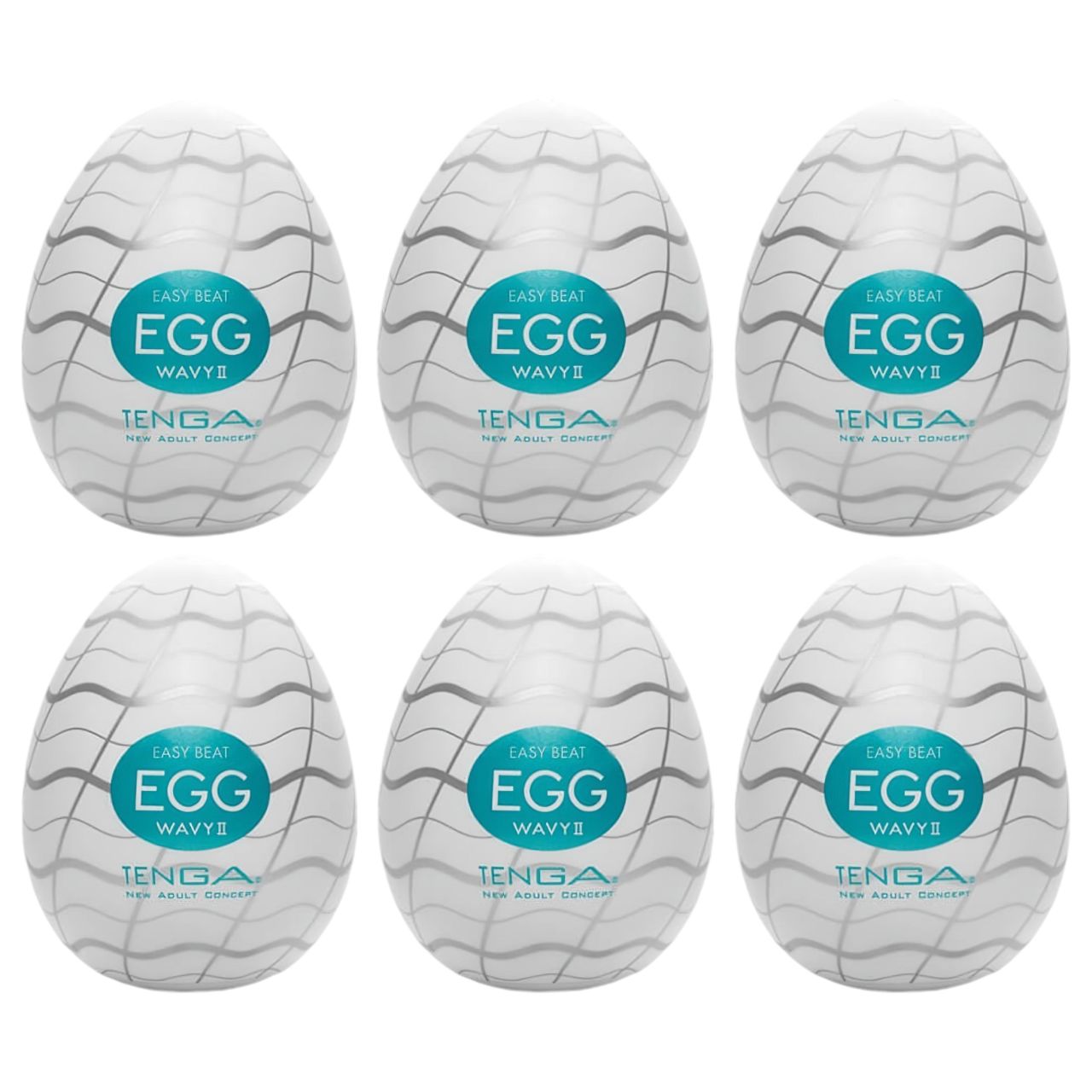 TENGA Egg Wavy II - tojás maszturbátor (6db)