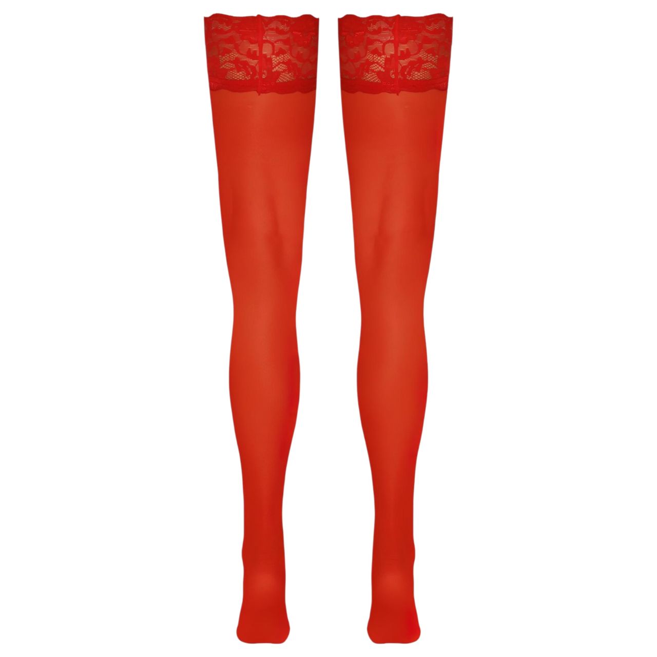 Cottelli - csipkés, virágos combfix (piros) Cottelli - csipkés, virágos combfix (piros)