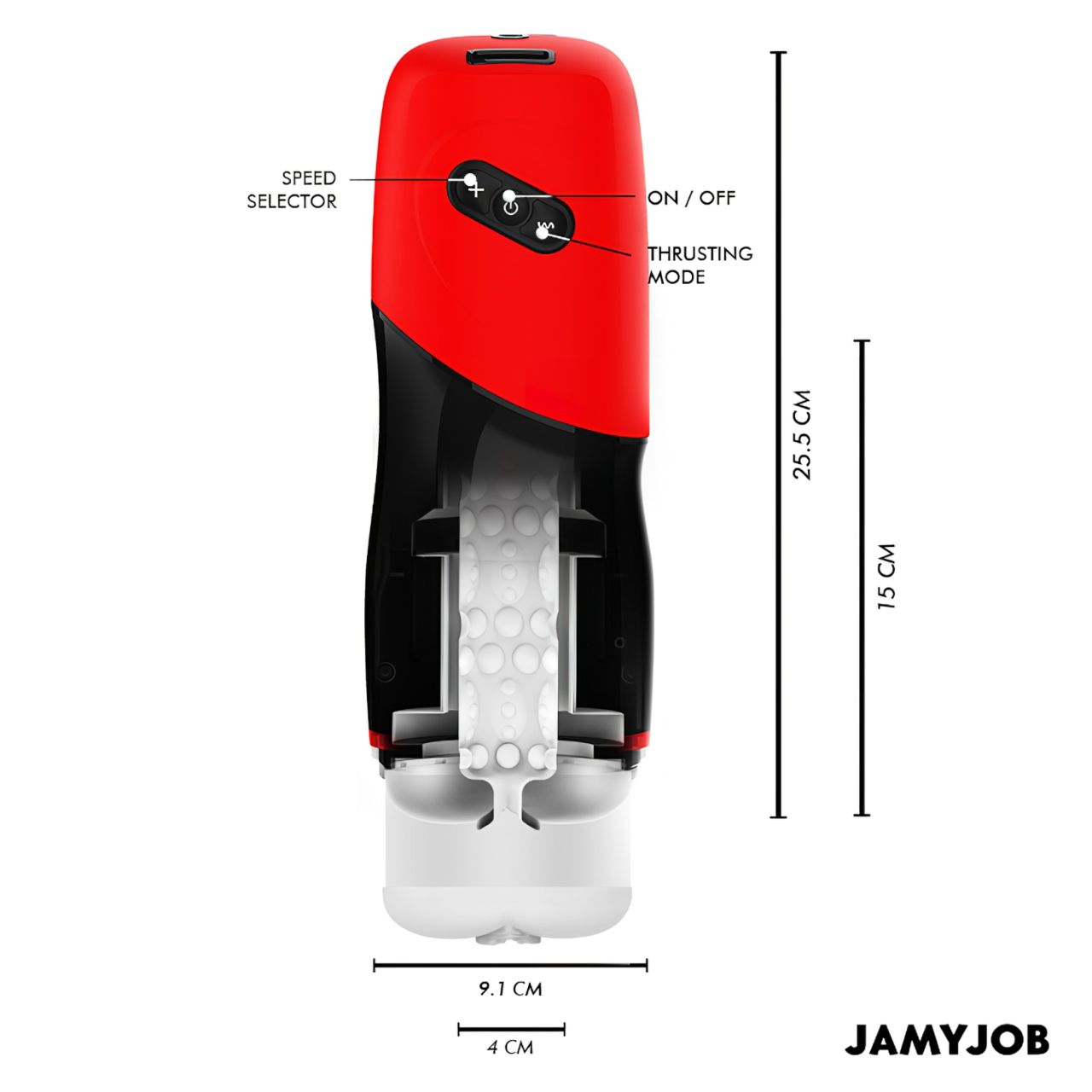JamyJob - lökő-nyögő maszturbátor (fekete) JamyJob - lökő-nyögő maszturbátor (fekete)