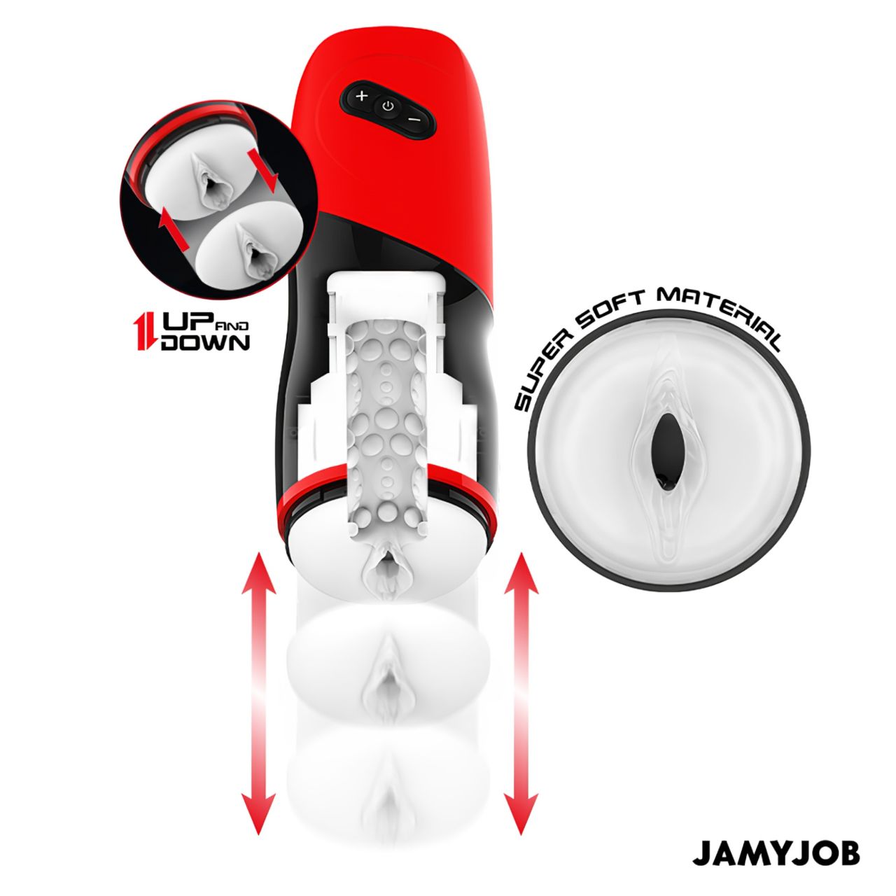 JamyJob - lökő-nyögő maszturbátor (fekete) JamyJob - lökő-nyögő maszturbátor (fekete)