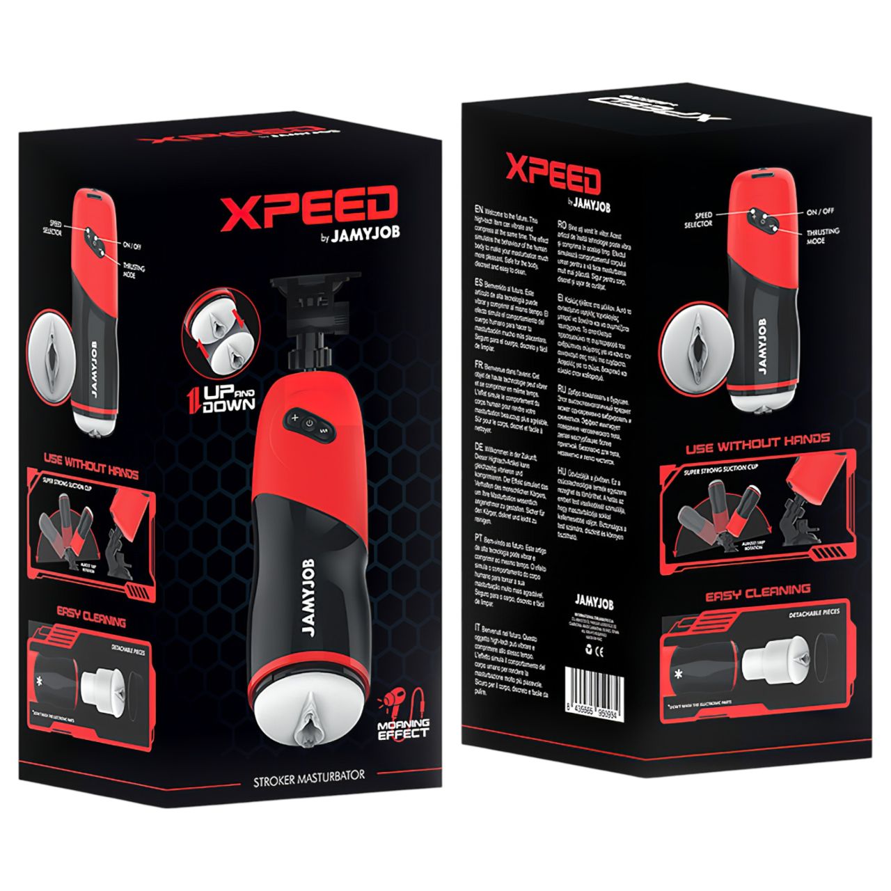 JamyJob - lökő-nyögő maszturbátor (fekete) JamyJob - lökő-nyögő maszturbátor (fekete)