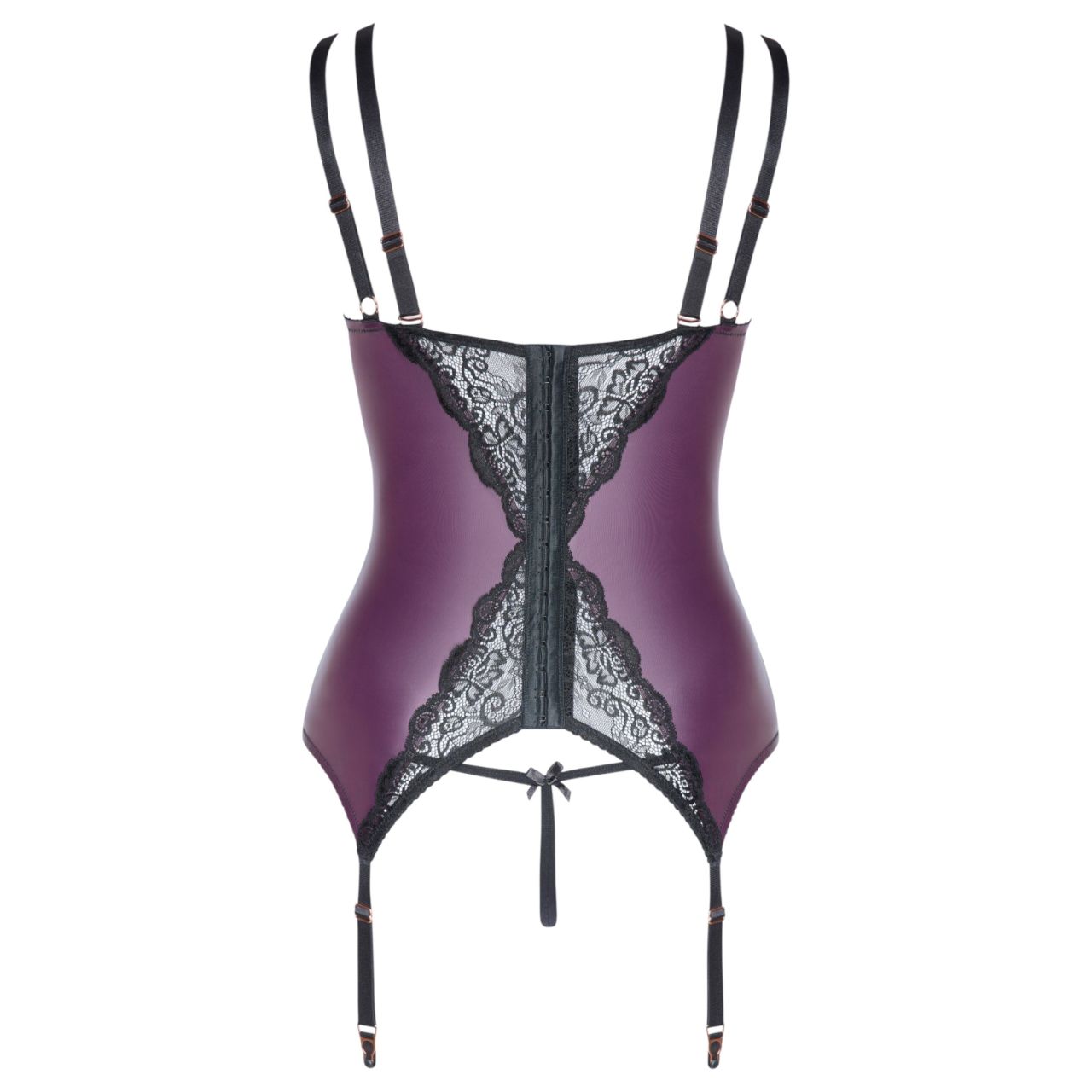 Cottelli Curves - csipkés, fűzős fehérnemű szett (lila) Cottelli Curves - csipkés, fűzős fehérnemű szett (lila)