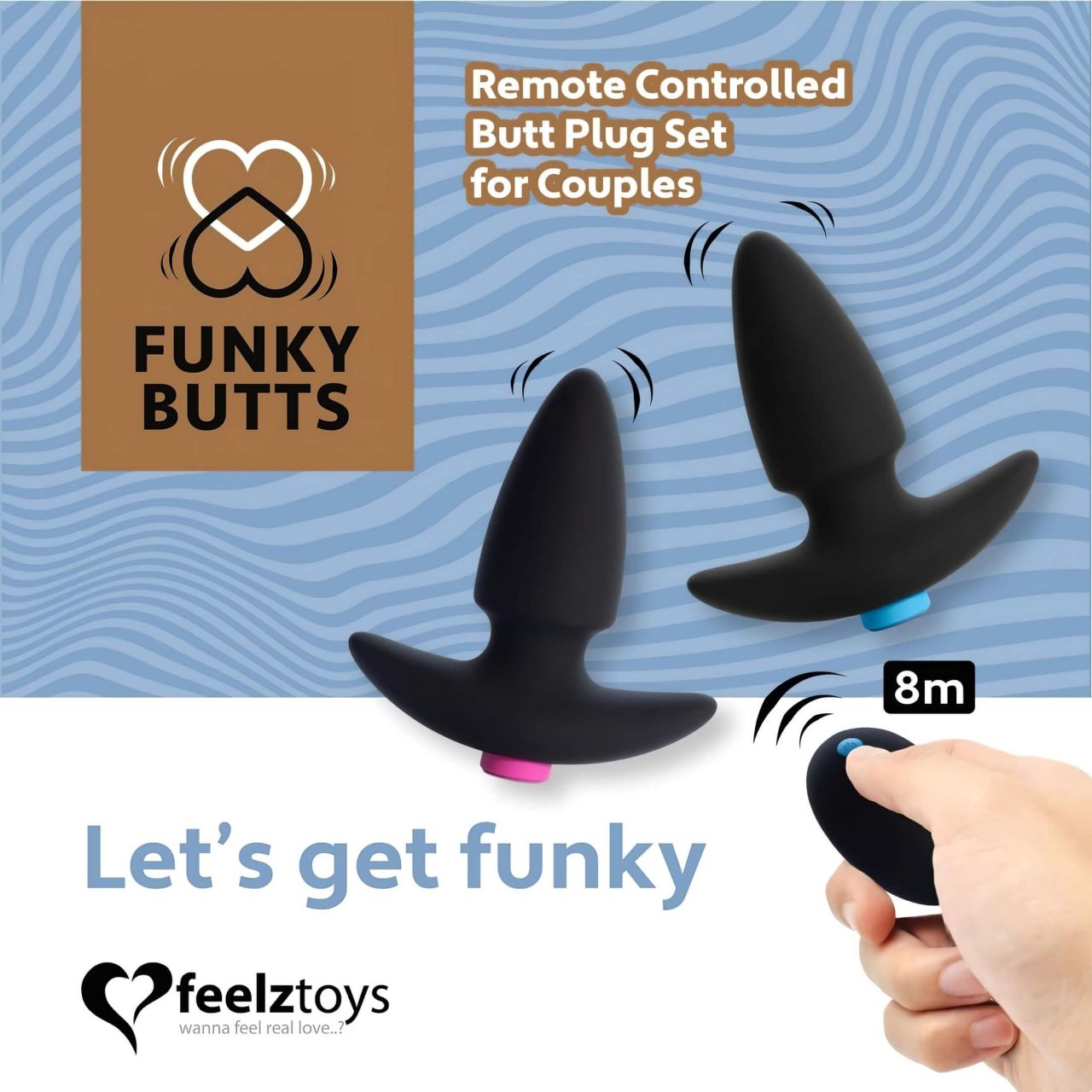 FEELZTOYS Funkybutts - akkus rádiós anál vibrátor szett (fekete) FEELZTOYS Funkybutts - akkus rádiós anál vibrátor szett (fekete)