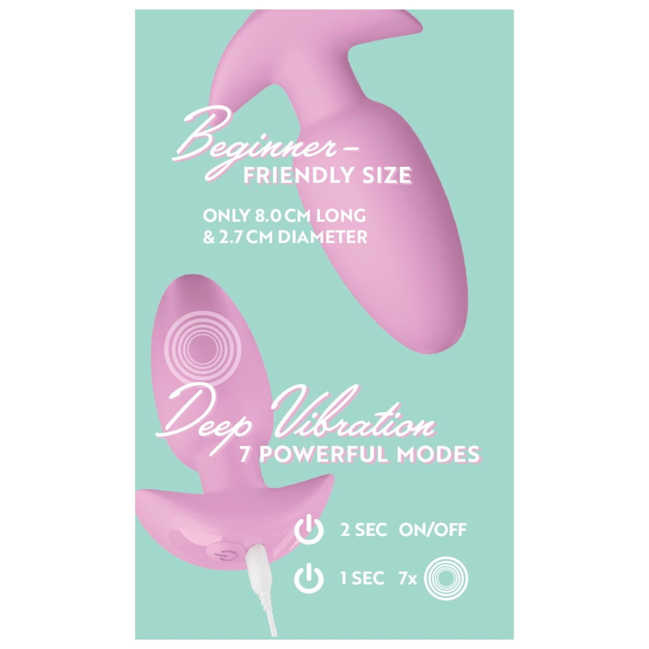 Cuties Mini - vibrációs anál plug (pink) Cuties Mini - vibrációs anál plug (pink)