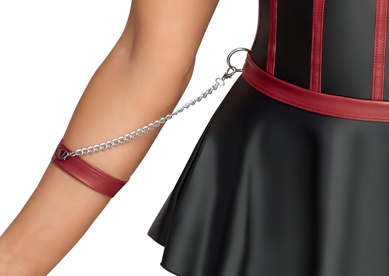 Cottelli Bondage - fényes szett és kar bilincs (fekete) Cottelli Bondage - fényes szett és kar bilincs (fekete)