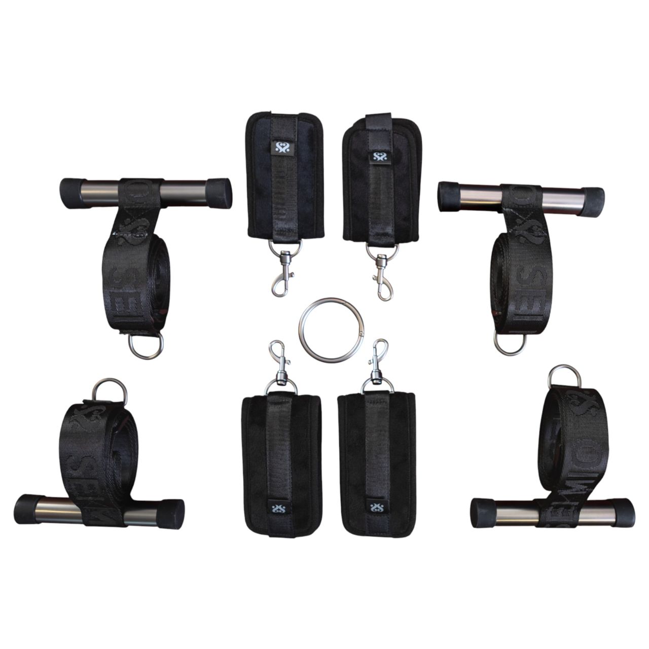 Sei Mio - ajtóra rögzíthető bondage kereszt (fekete)