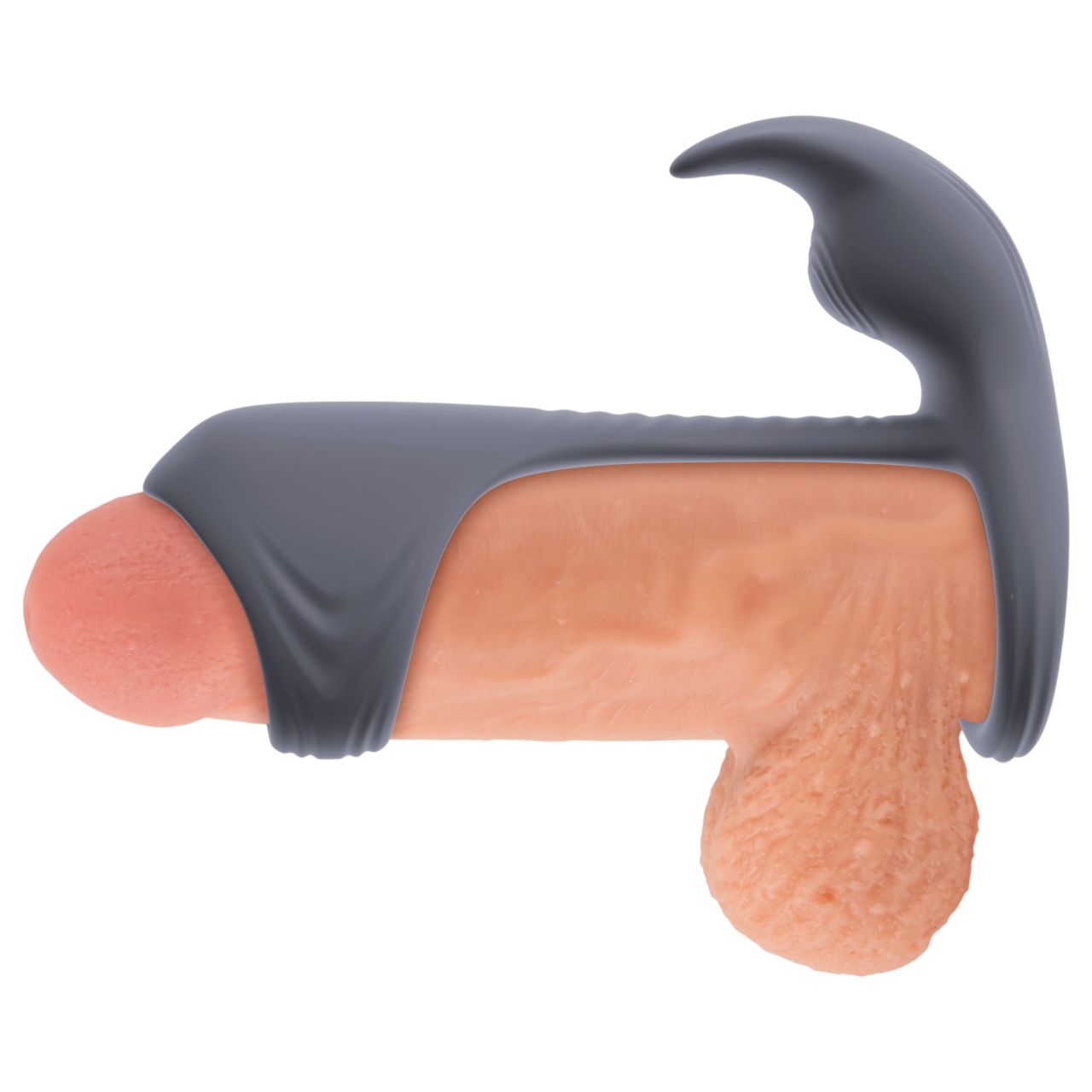 Beau Coeur Vylor - pénisz-és heregyűrű csiklóizgatóval (szürke) Beau Coeur Vylor - pénisz-és heregyűrű csiklóizgatóval (szürke)