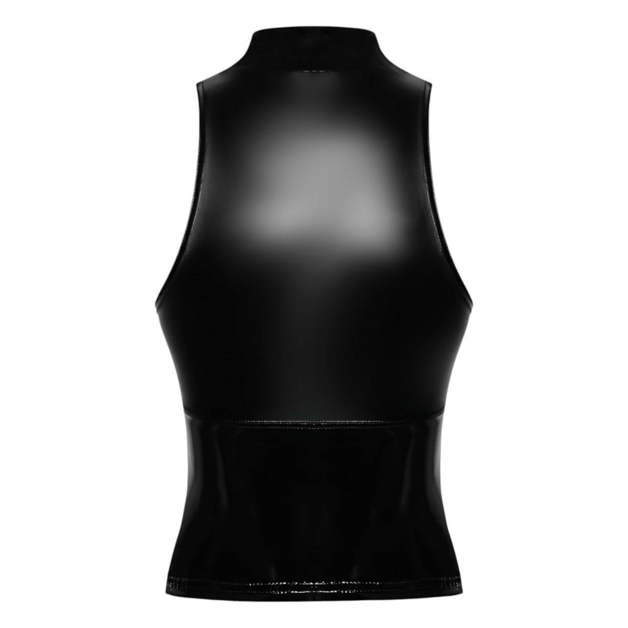 Noir - fényes cipzáras top (fekete) Noir - fényes cipzáras top (fekete)