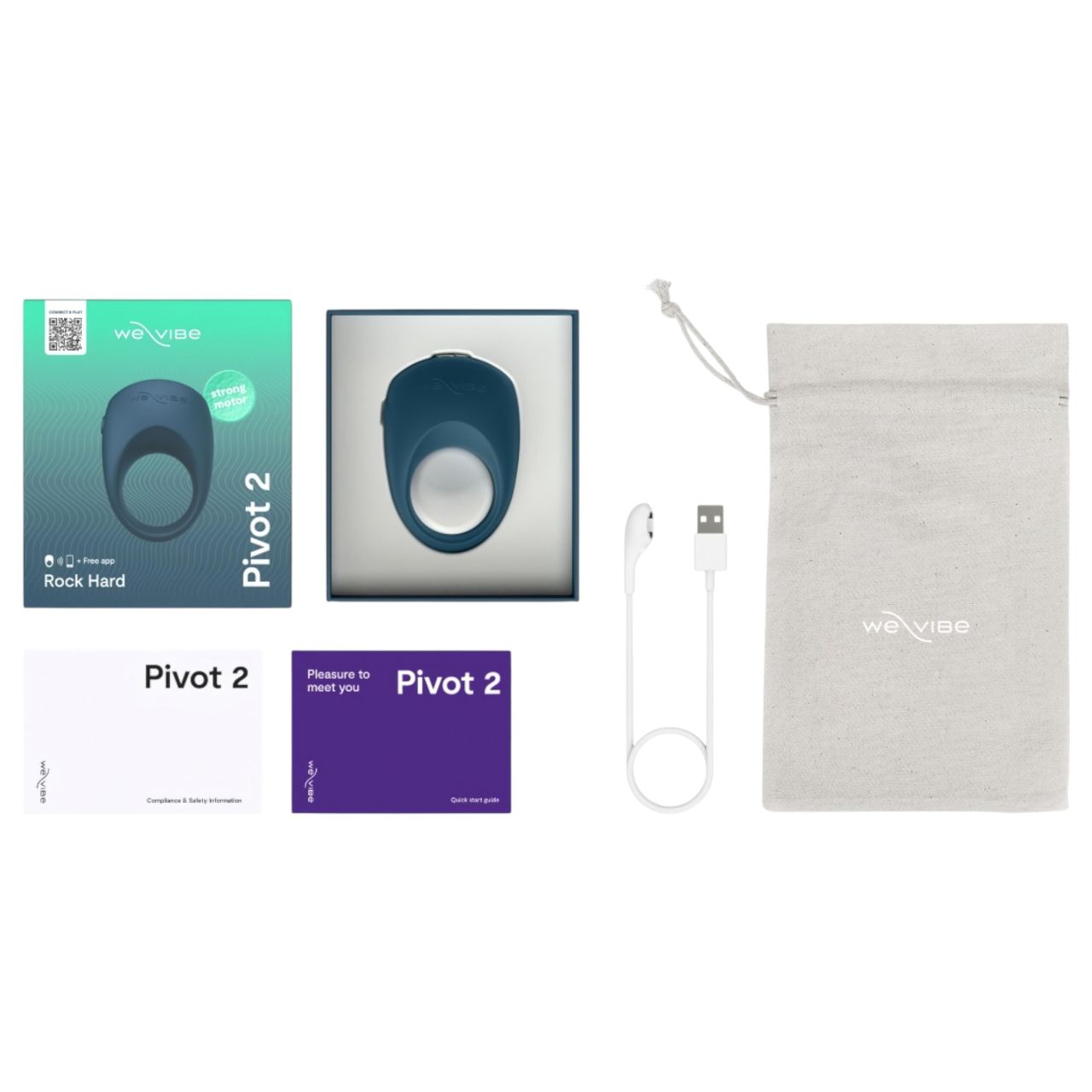 We-Vibe Pivot 2 - okos vibrációs péniszgyűrű (kék)