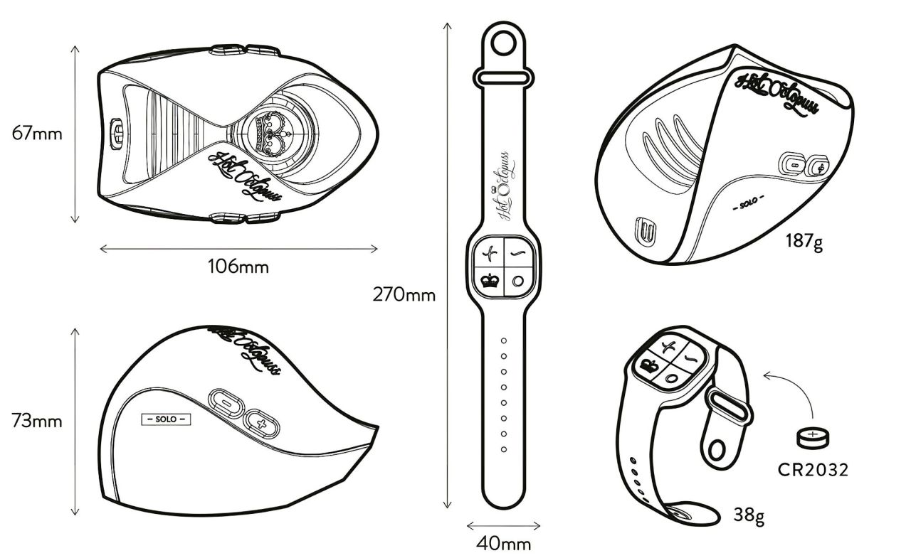 Hot Octopuss Pulse Solo Lux - rádiós maszturbátor (fekete)
