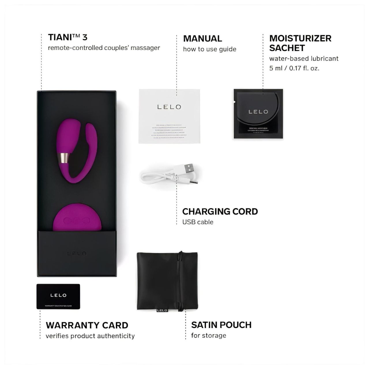 LELO Tiani 3- szilikon párvibrátor (lila)
