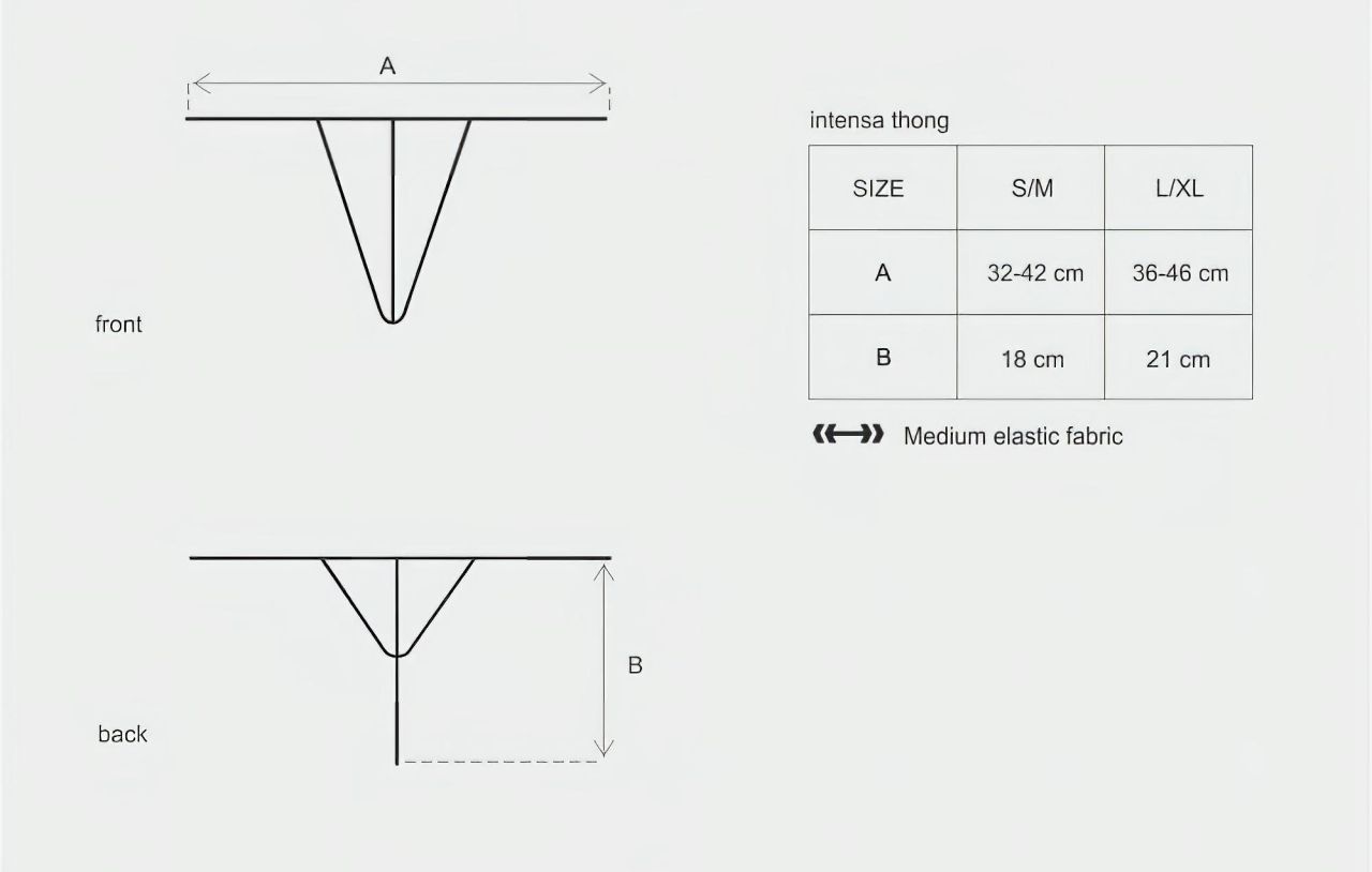 Obsessive Intensa - pántos csipke tanga (fekete) Obsessive Intensa - pántos csipke tanga (fekete)