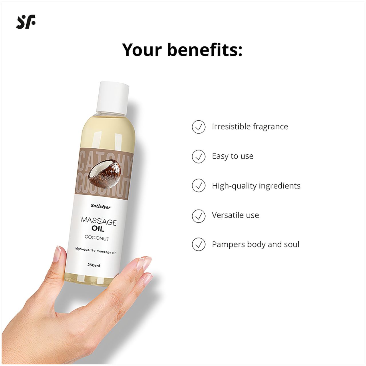 Satisfyer - masszázsolaj - kókusz (250 ml)