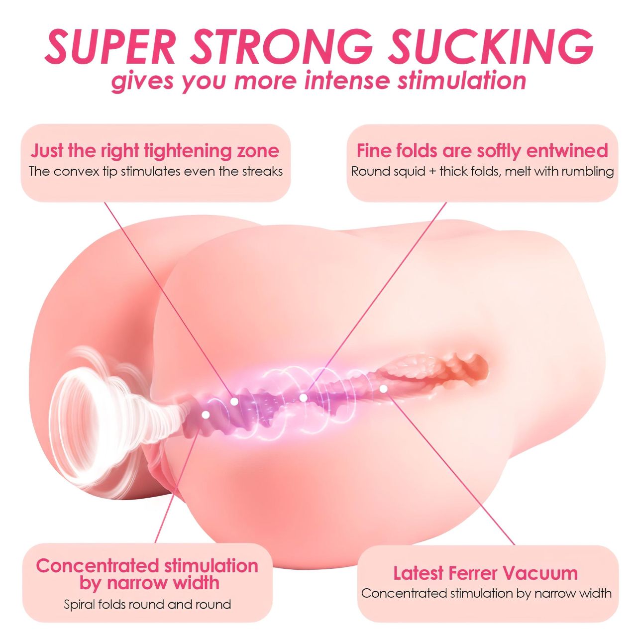 Vibeconnect - okos torzó maszturbátor (natúr) Vibeconnect - okos torzó maszturbátor (natúr)