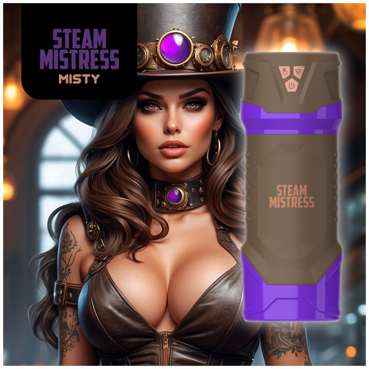 Masturs Misty - szorító-rezgő AR maszturbátor (lila)