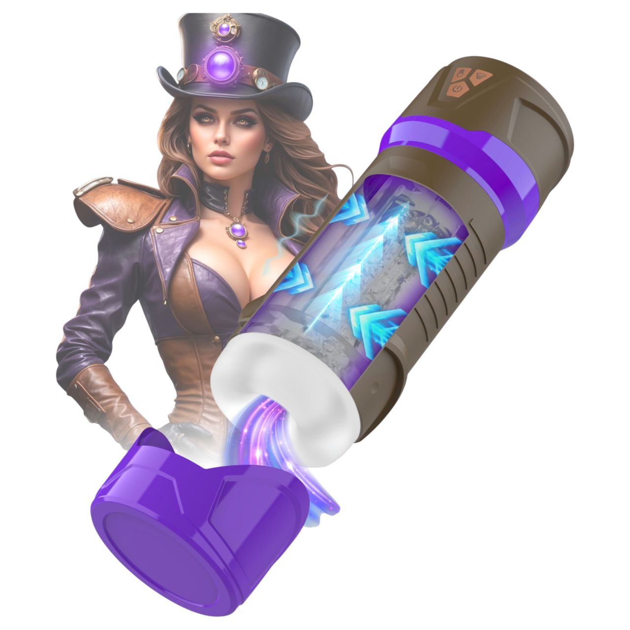 Masturs Misty - szorító-rezgő AR maszturbátor (lila)